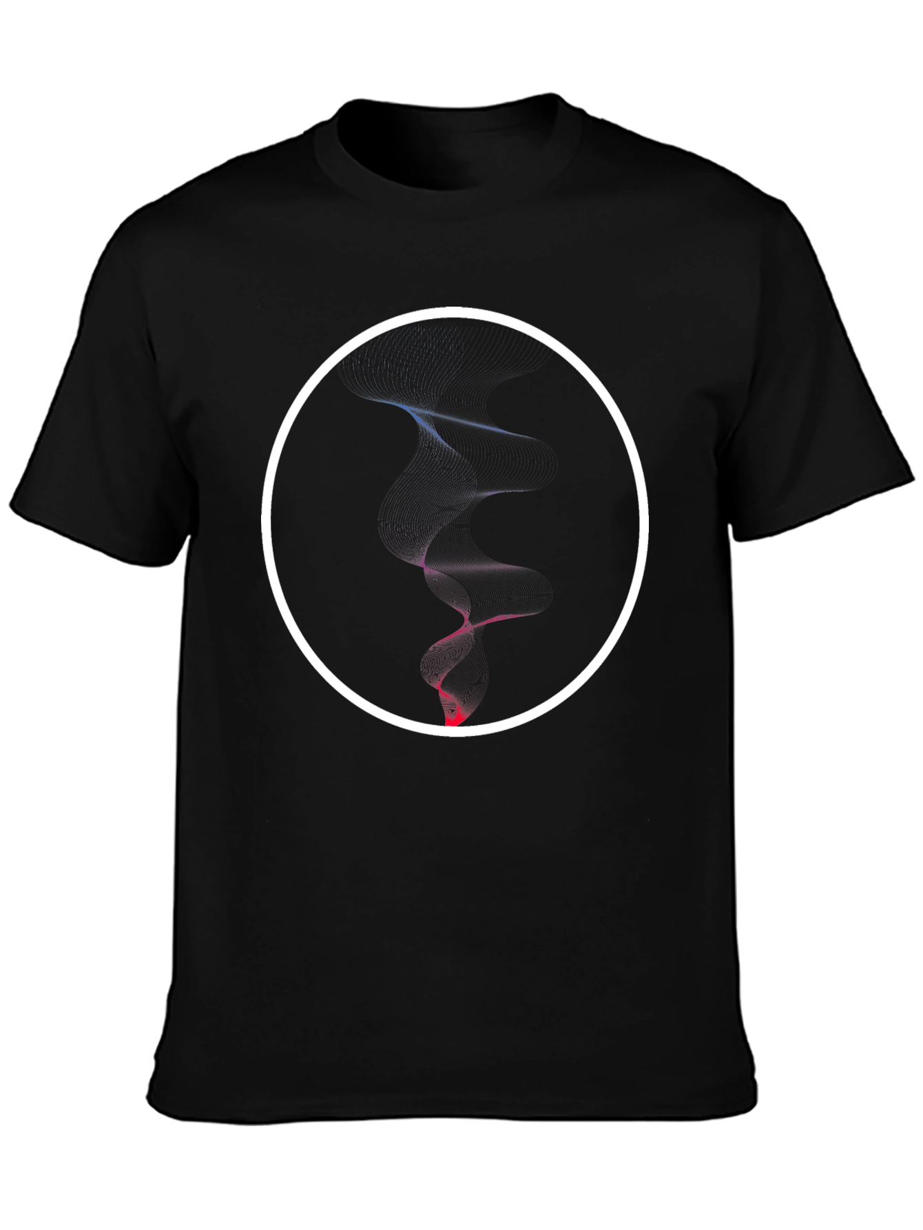 Black Abstract Graphic Print Black T-Shirt view 3