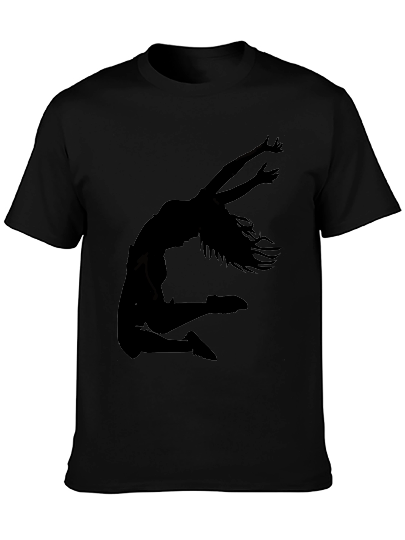 Black Silhouette Dancer Graphic Tee - Stylish Comfort view 3