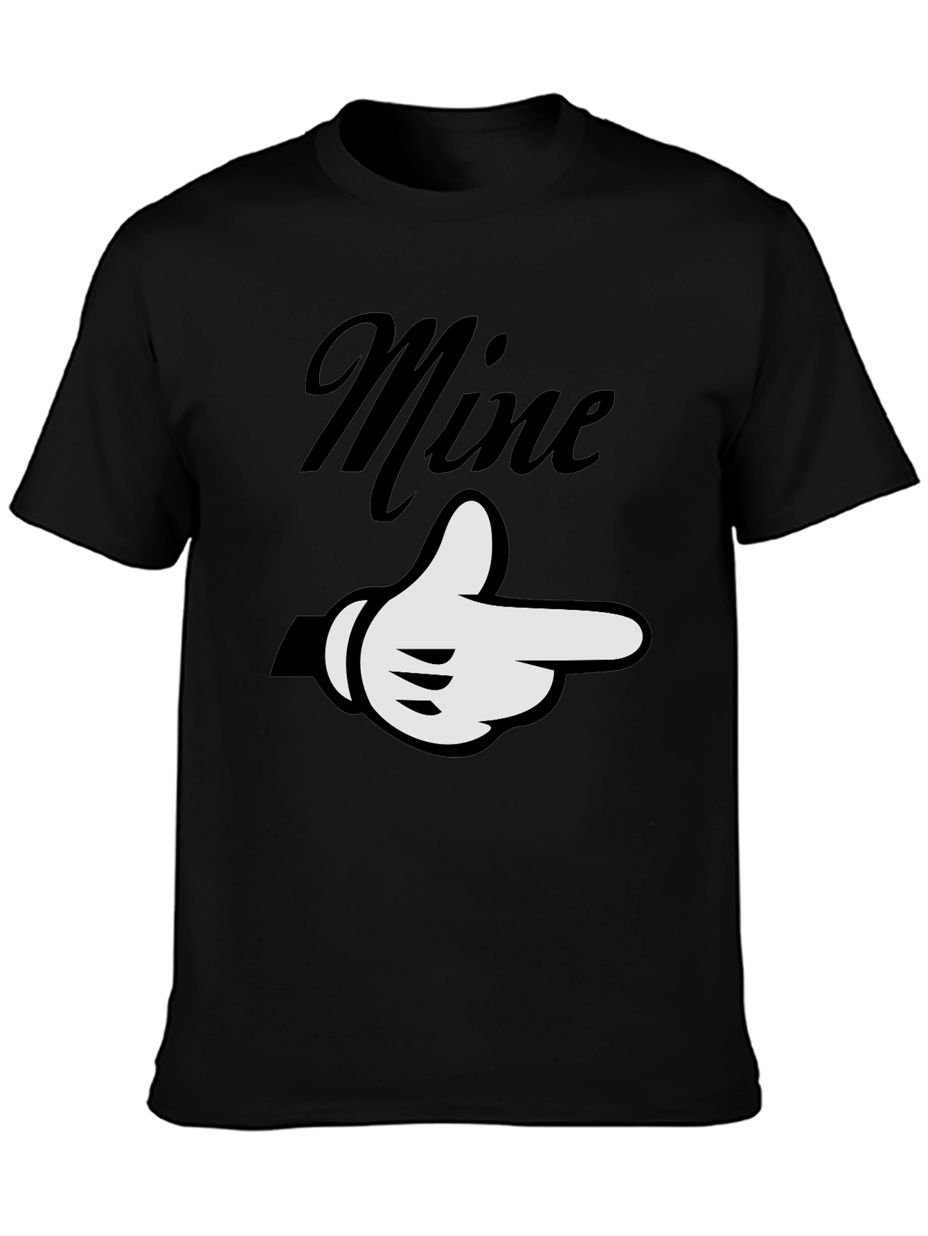 Black Mine Pointing Hand Graphic Tee - Unisex Soft Cotton view 3