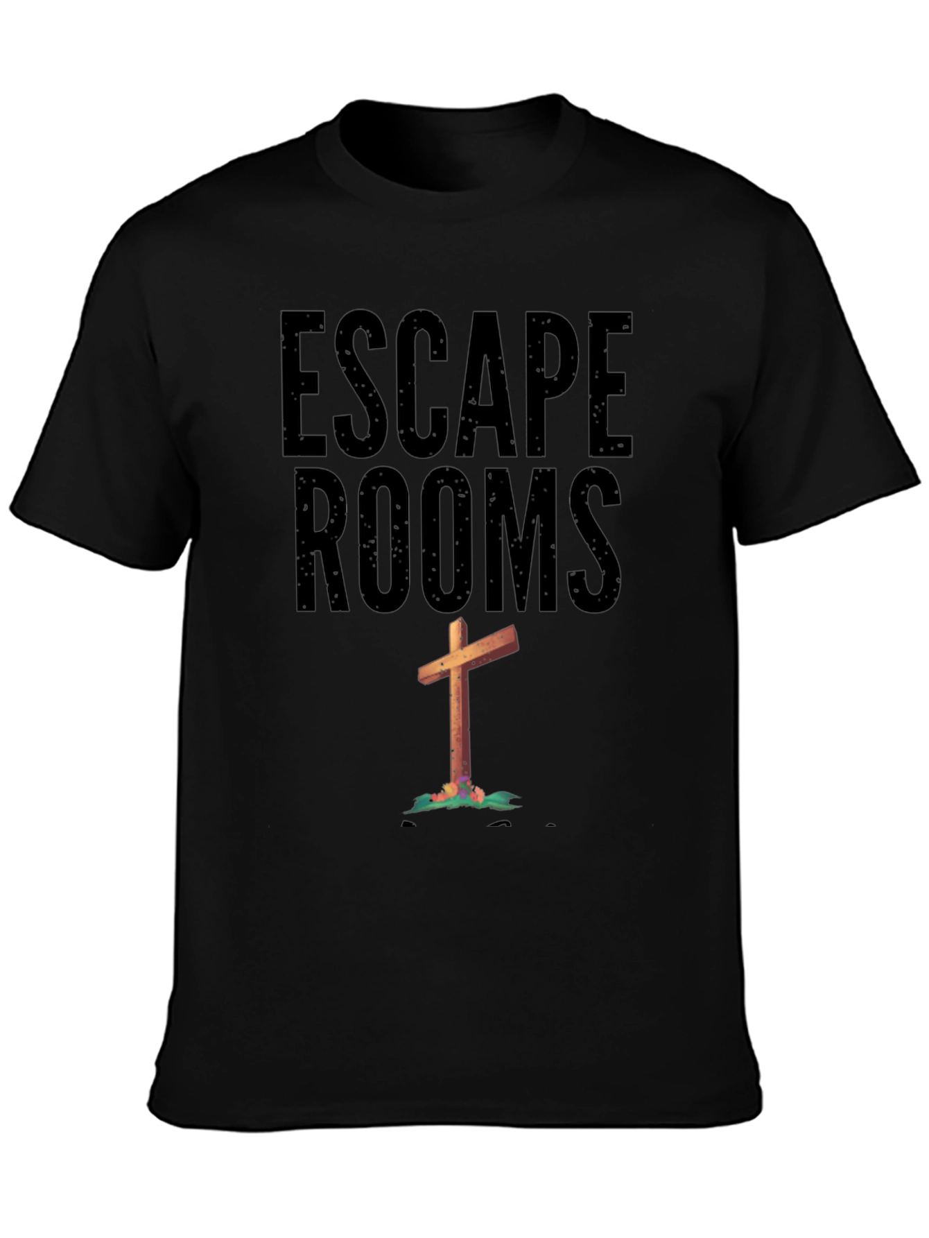 Black Escape Rooms Cross Graphic Tee view 3