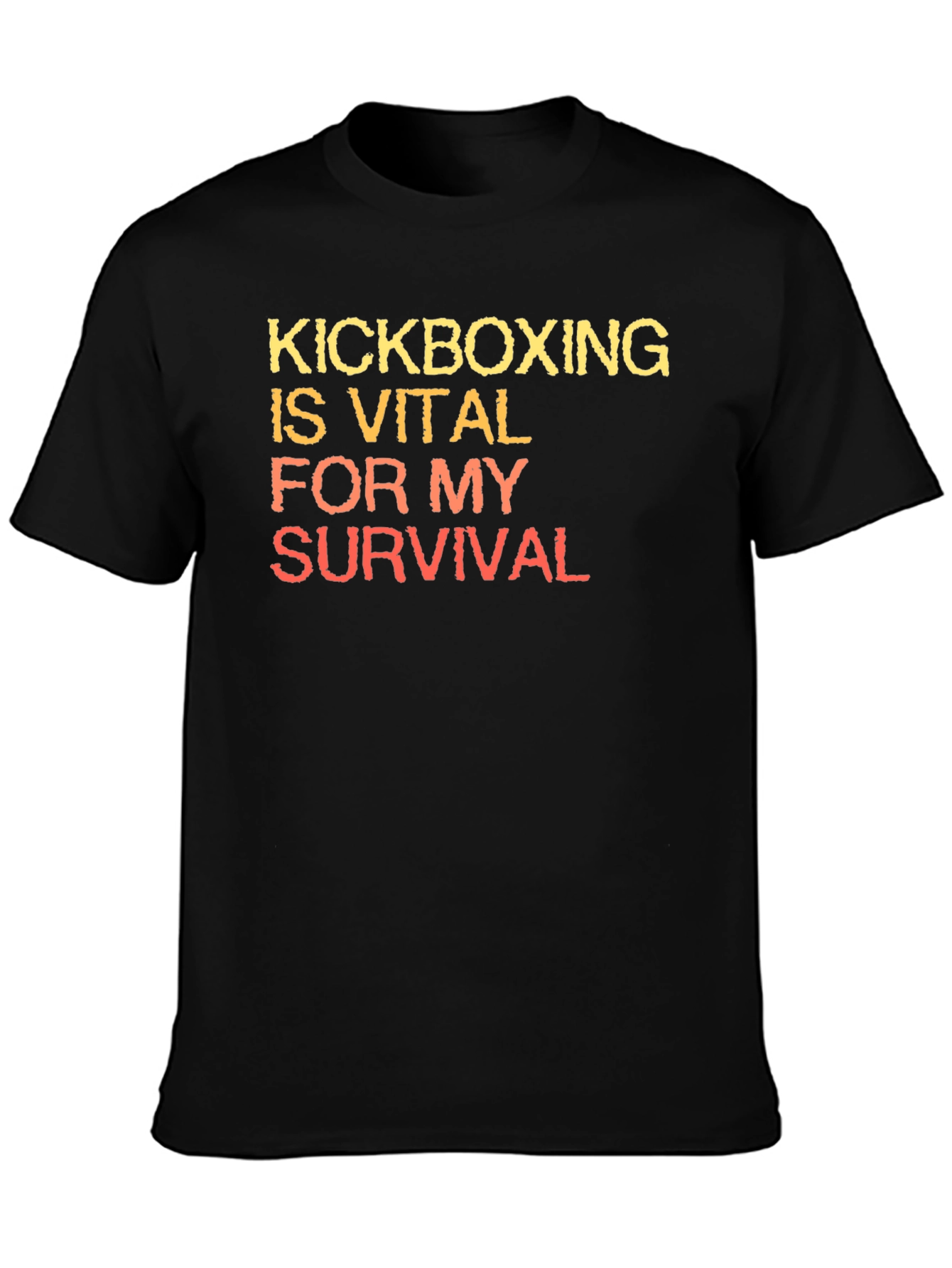 Black Kickboxing Vital For My Survival T-Shirt view 3