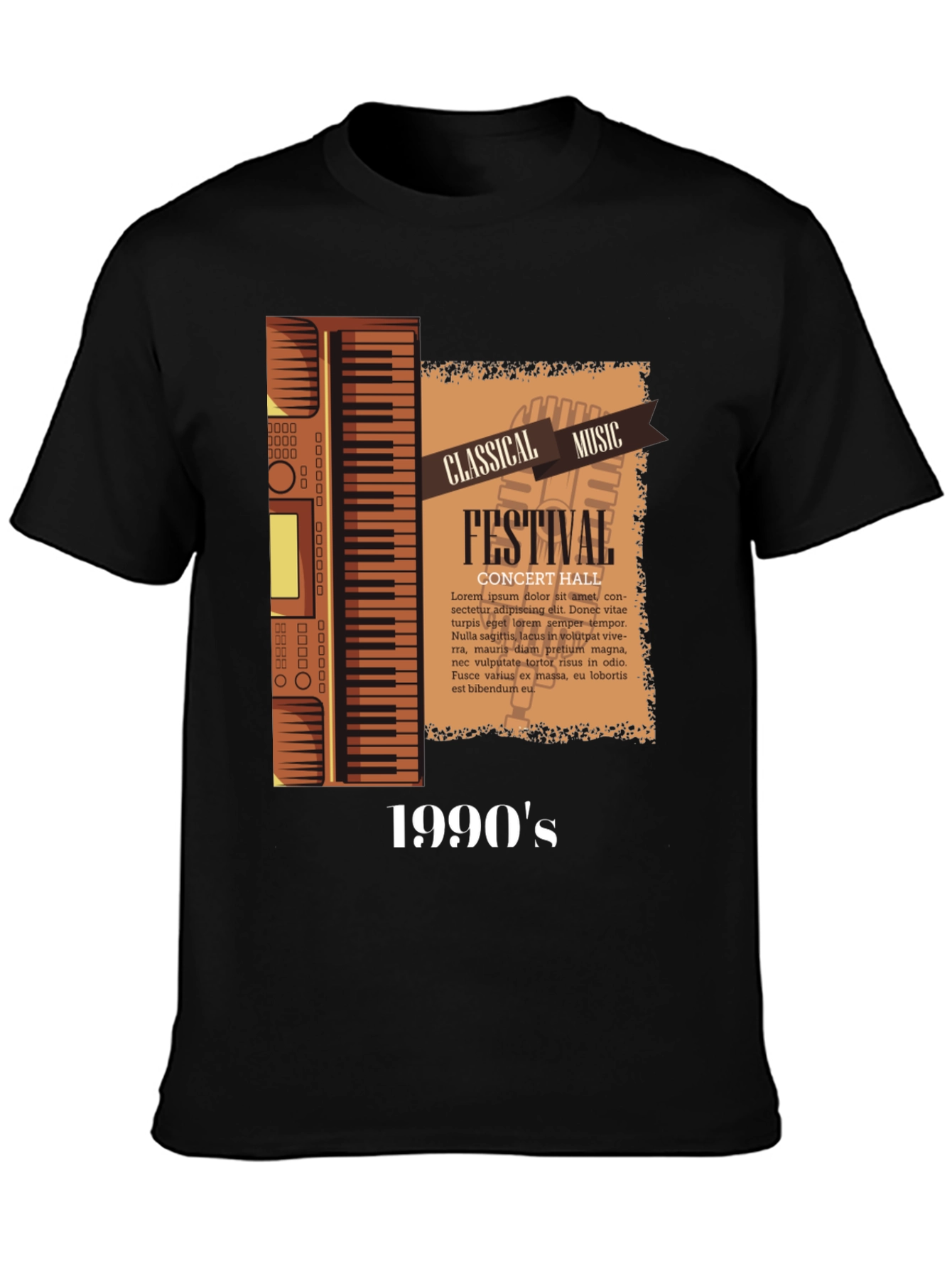 Black Classical Music Festival 1990's Graphic Tee view 3