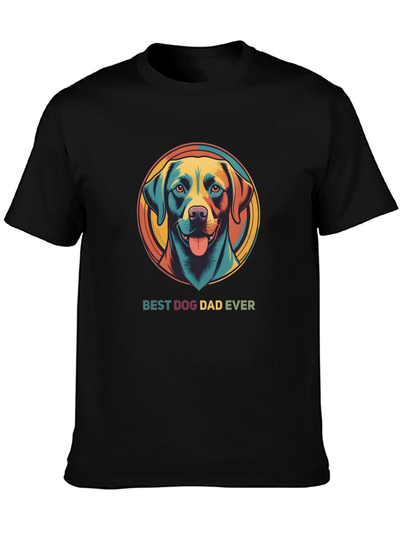 Black Best Dog Dad Ever Graphic Tee view 3
