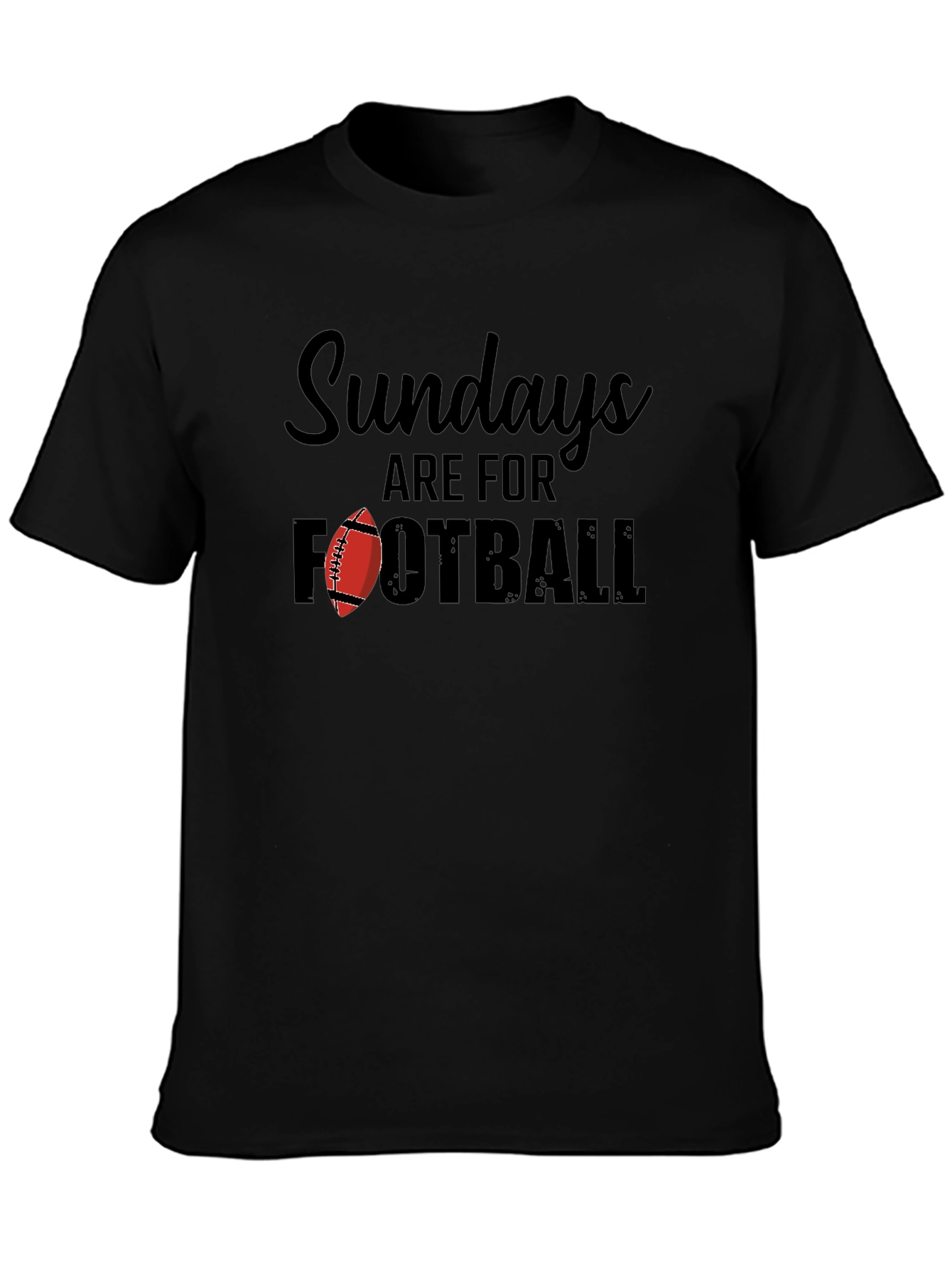 Black Sundays are for Football Graphic Tee view 3