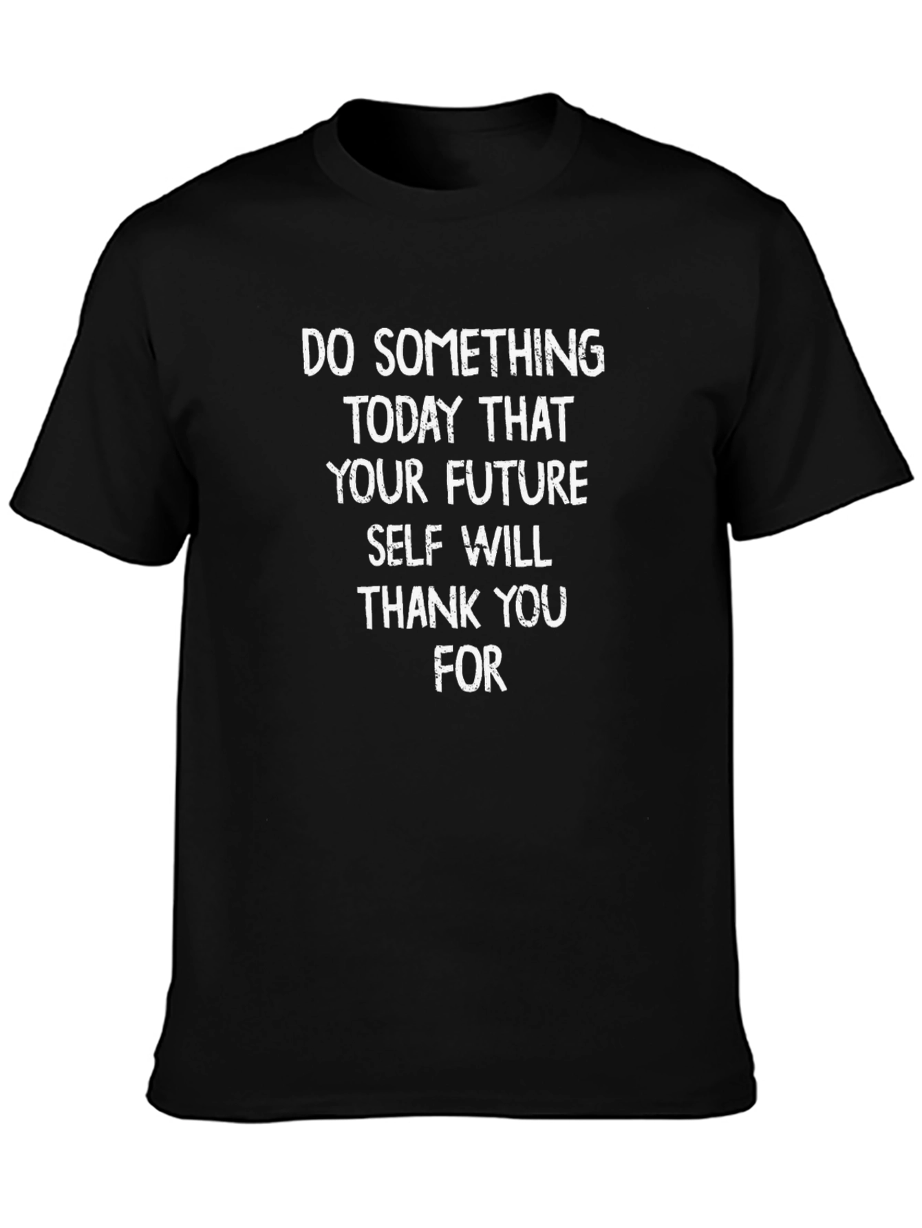 Black Inspirational Graphic T-Shirt: Future Self Message view 3