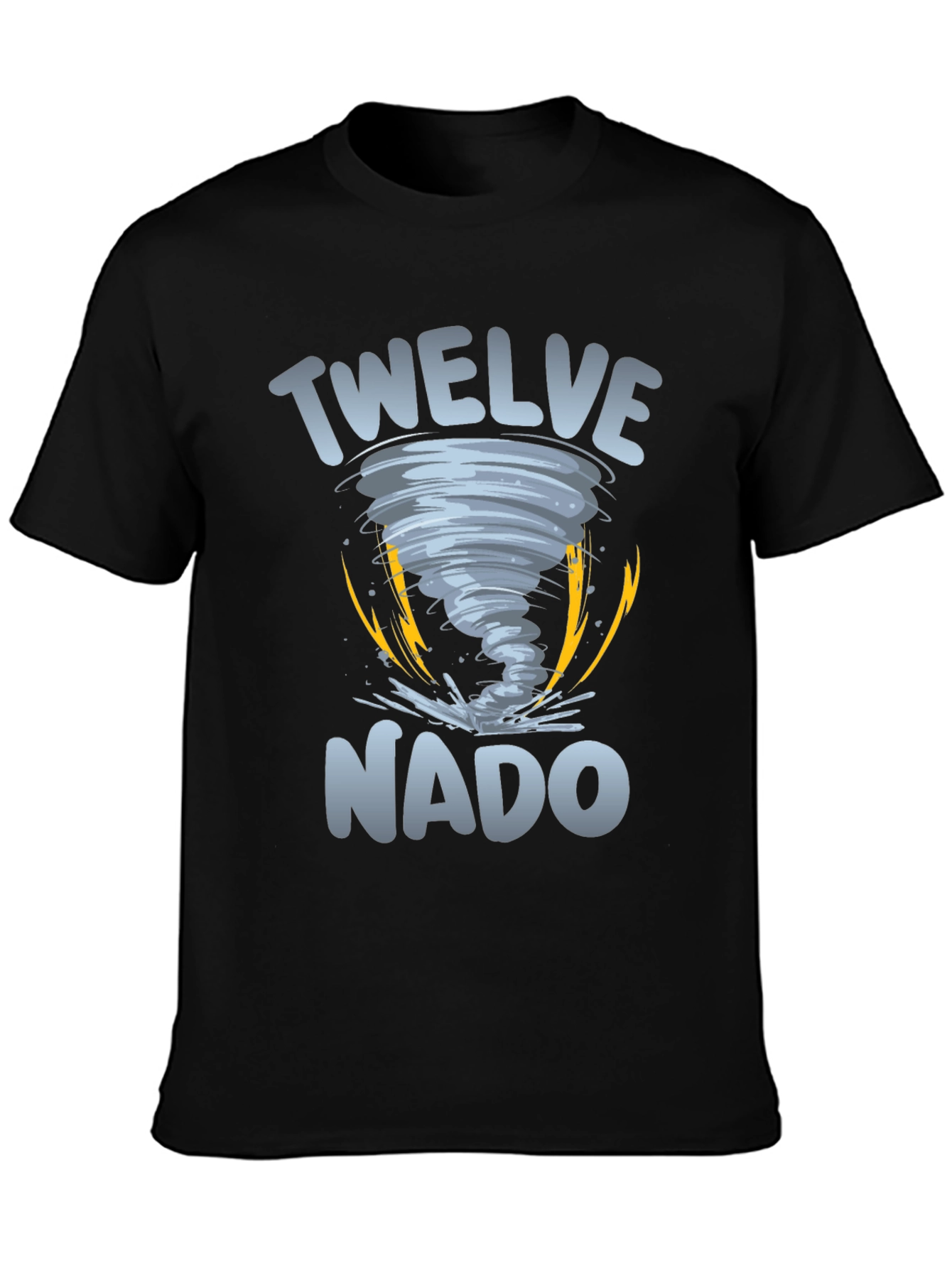 Black Twelve-Nado Graphic Black T-Shirt view 3