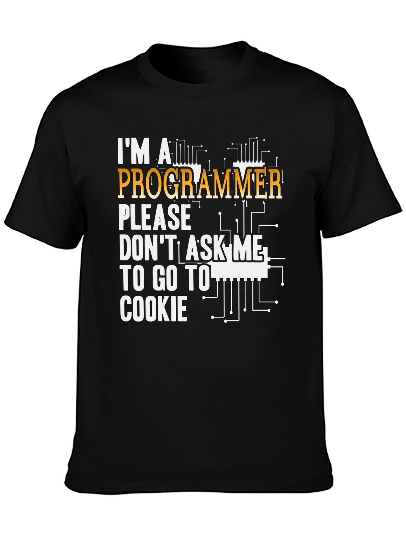 Black I'm a Programmer Graphic T-Shirt view 3
