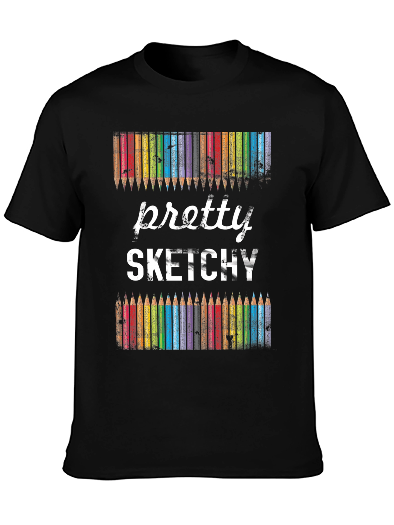 Black Pretty Sketchy Graphic Tee view 3