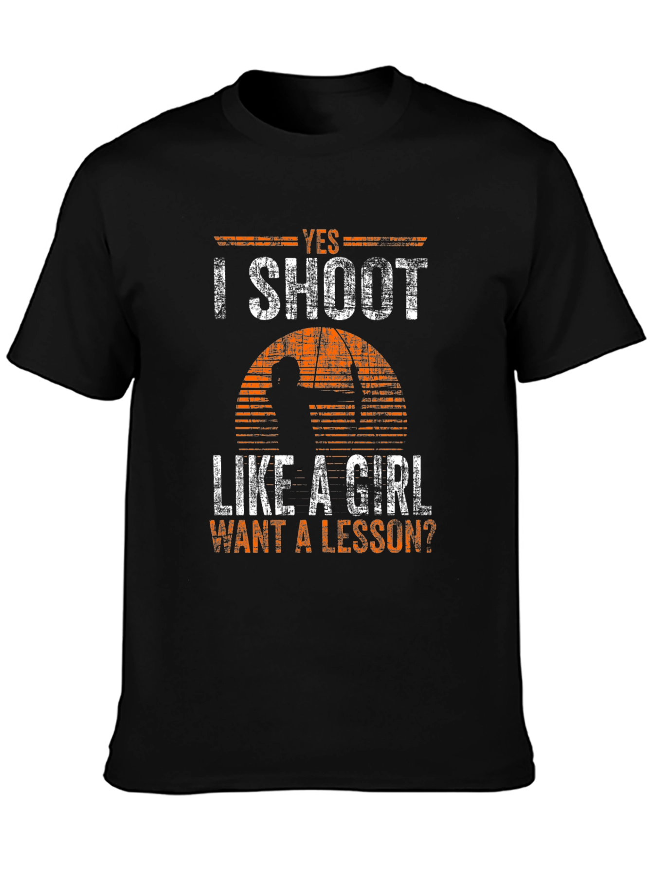 Black Yes I Shoot Like a Girl T-Shirt view 3