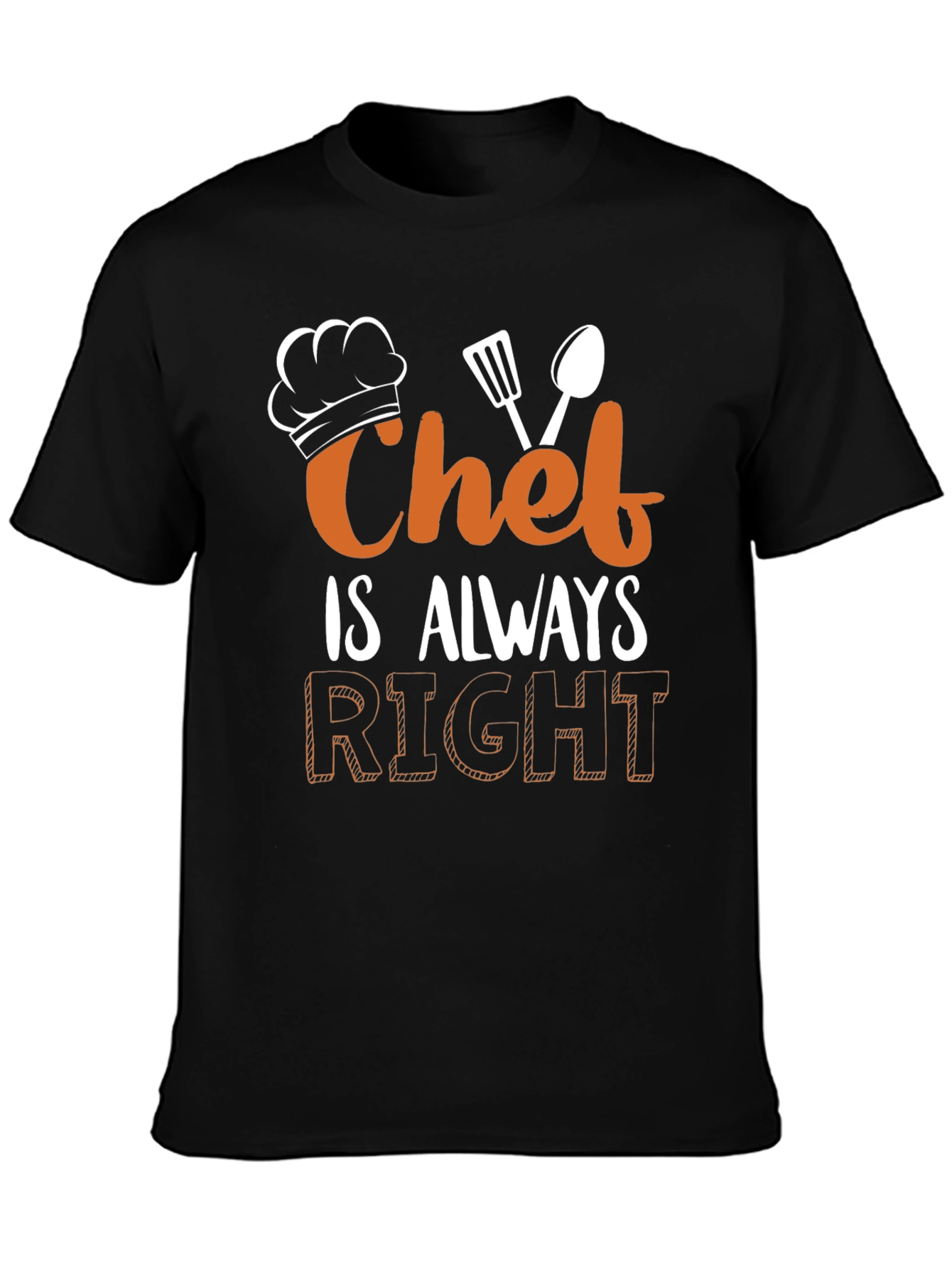 Black Chef Is Always Right Graphic Tee view 3