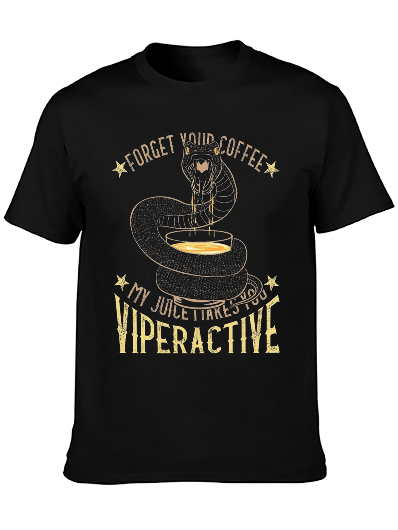 Black Viperactive T-Shirt - Snake Juice, Forget Coffee view 3