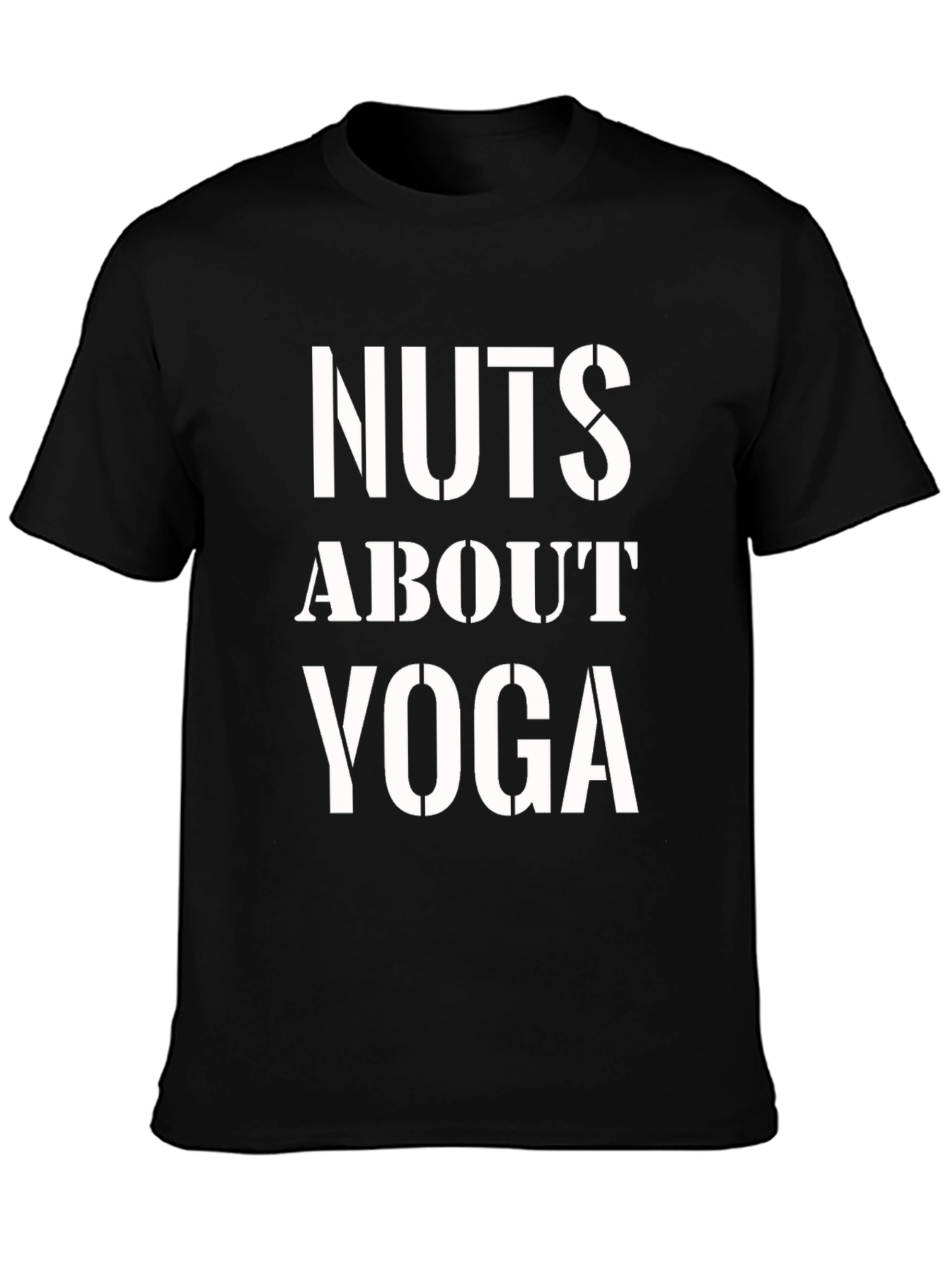 Black Nuts About Yoga T-Shirt - Black Graphic Tee view 3