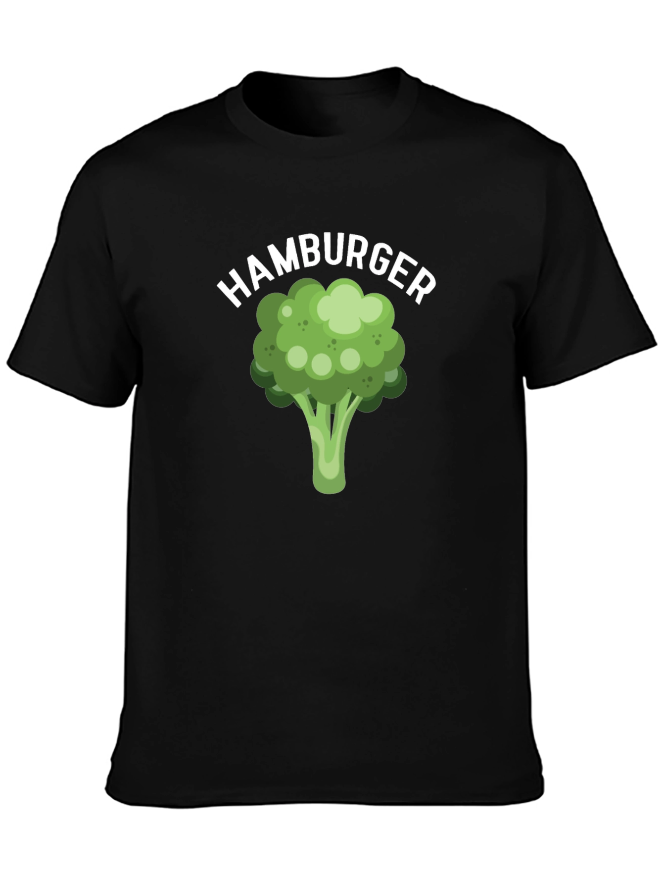 Black Broccoli Hamburger Graphic Tee view 3