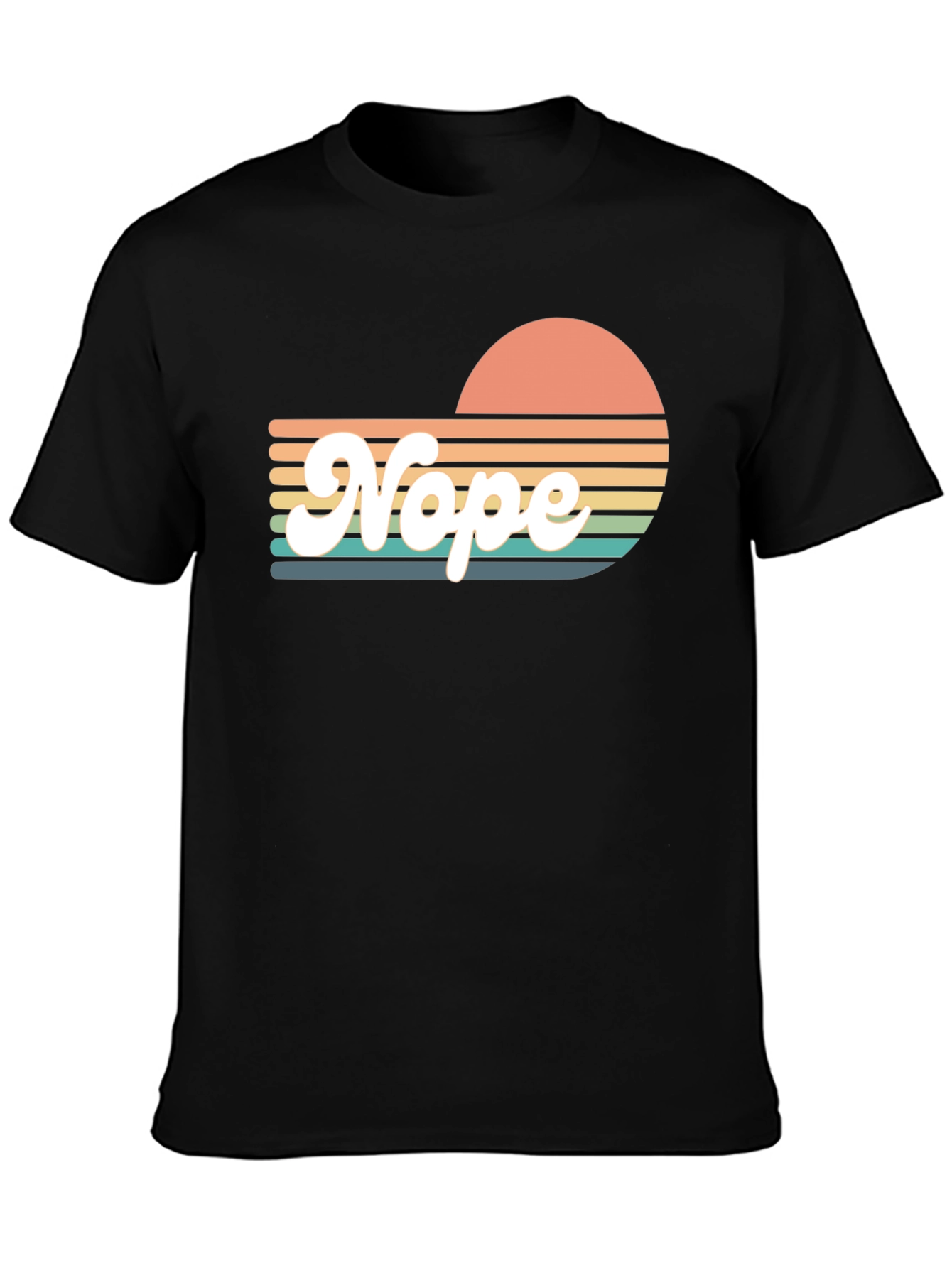 Retro Nope T-Shirt - Sunset Vibes - 3