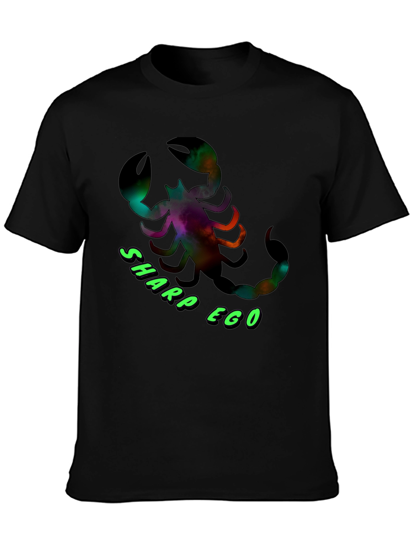 Black Sharp Ego Scorpion Graphic Tee - Black view 3