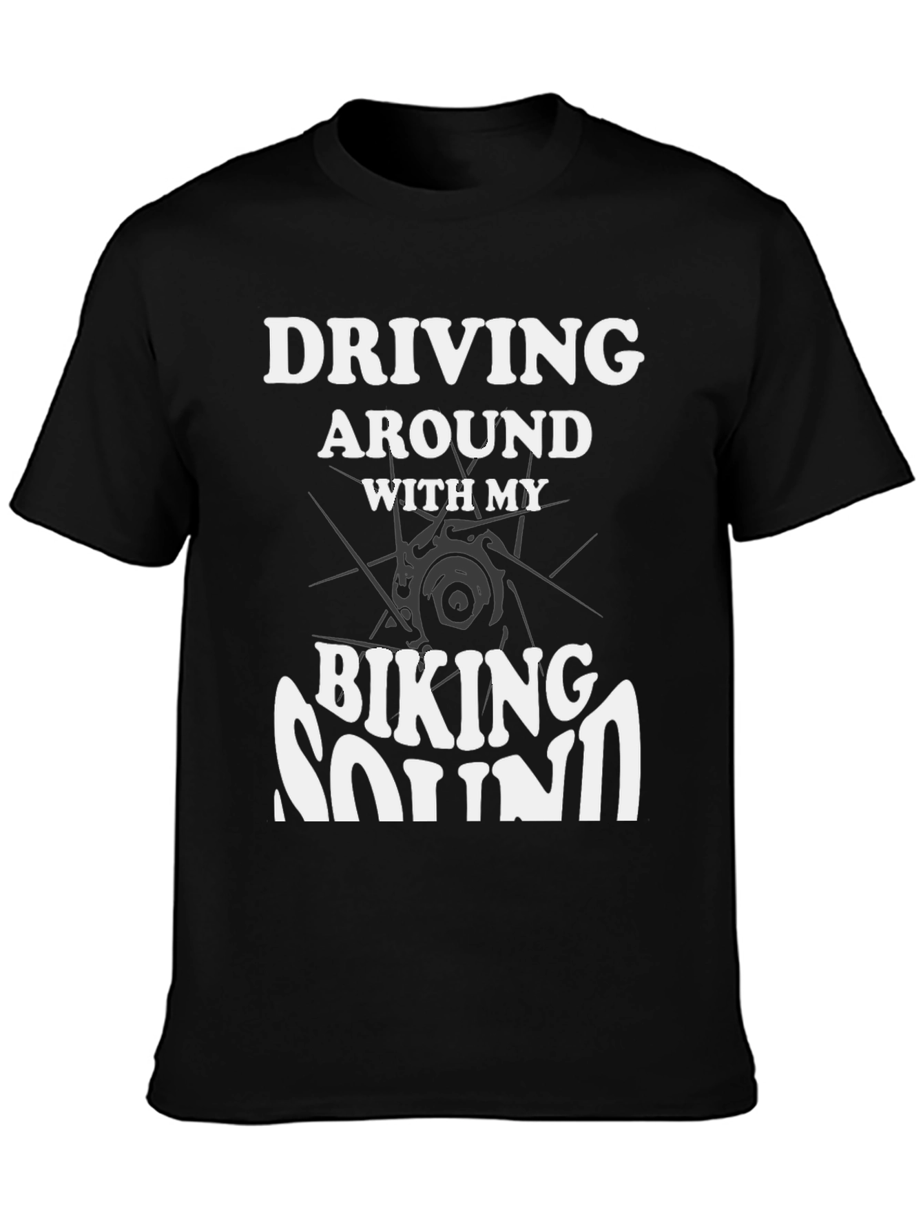 Black Biking Sound Black Graphic Tee view 3