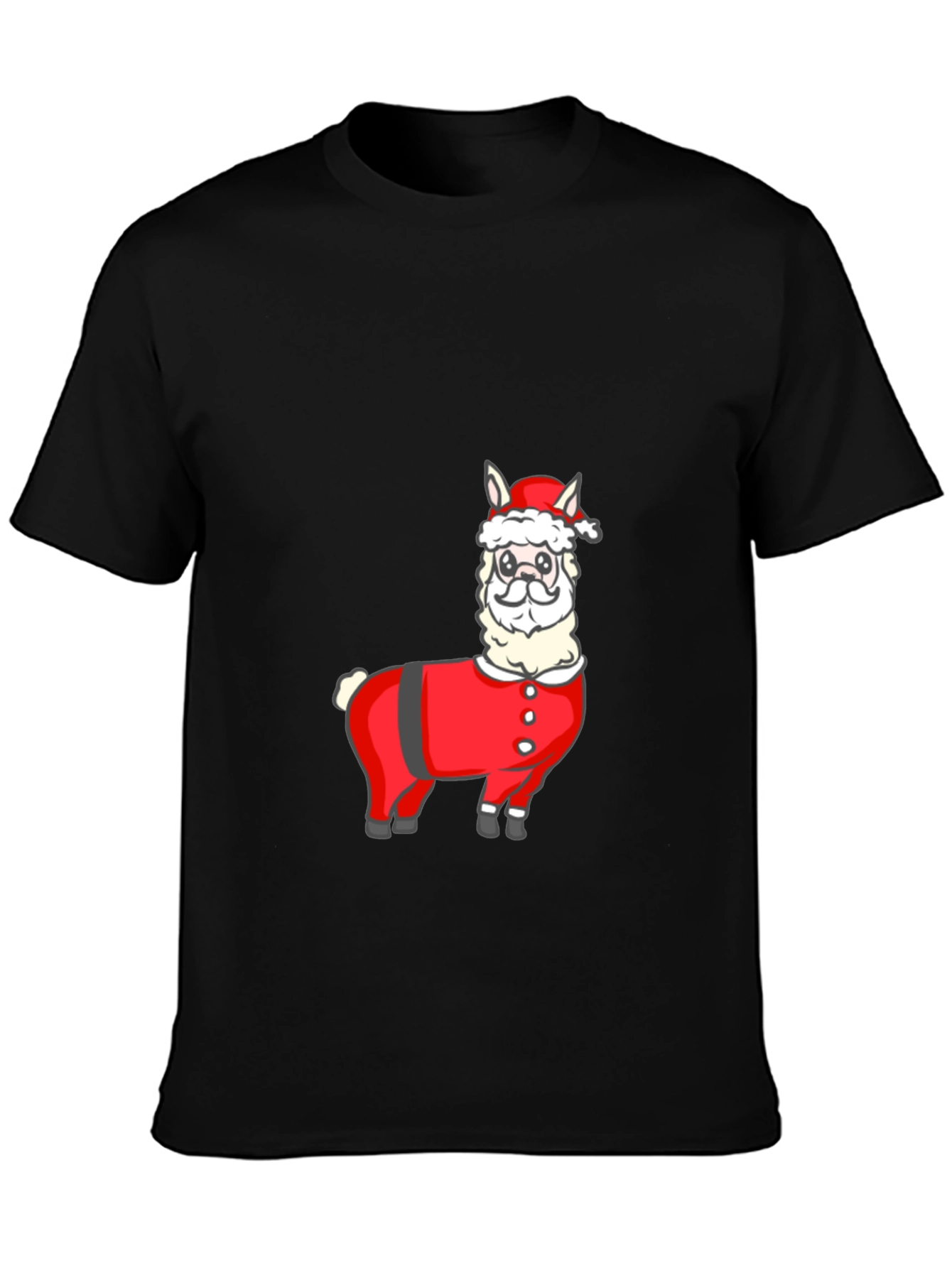 Santa Llama T-Shirt - Holiday Festive Wear - 3