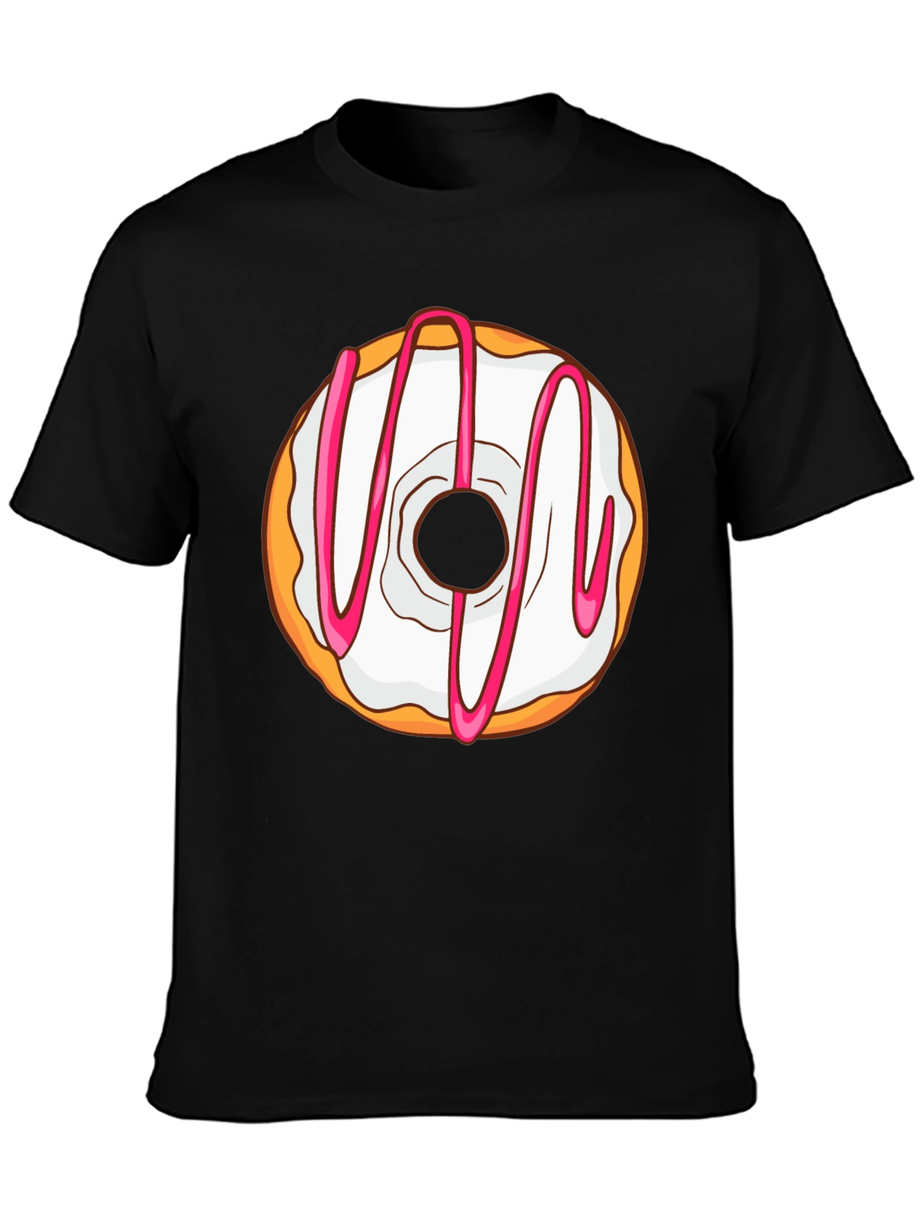 Black Donut Graphic Tee - Sweet Treat T-Shirt view 3
