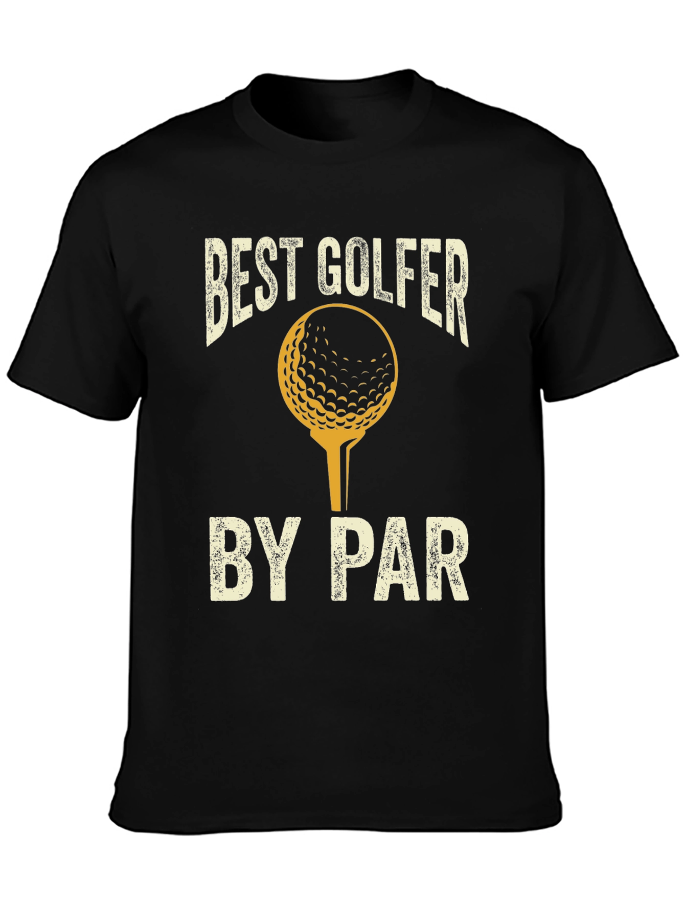 Black Best Golfer by Par T-Shirt Golf Tee view 3