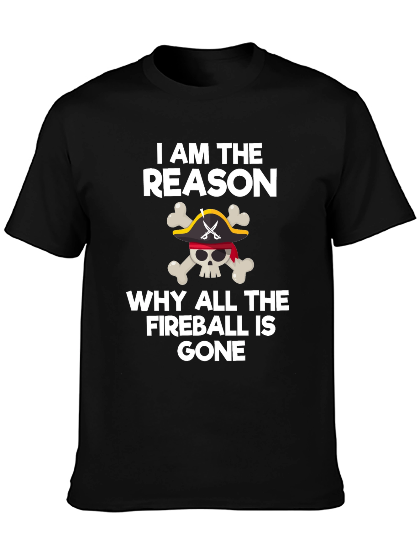 Black Fireball Gone Skull T-Shirt view 3