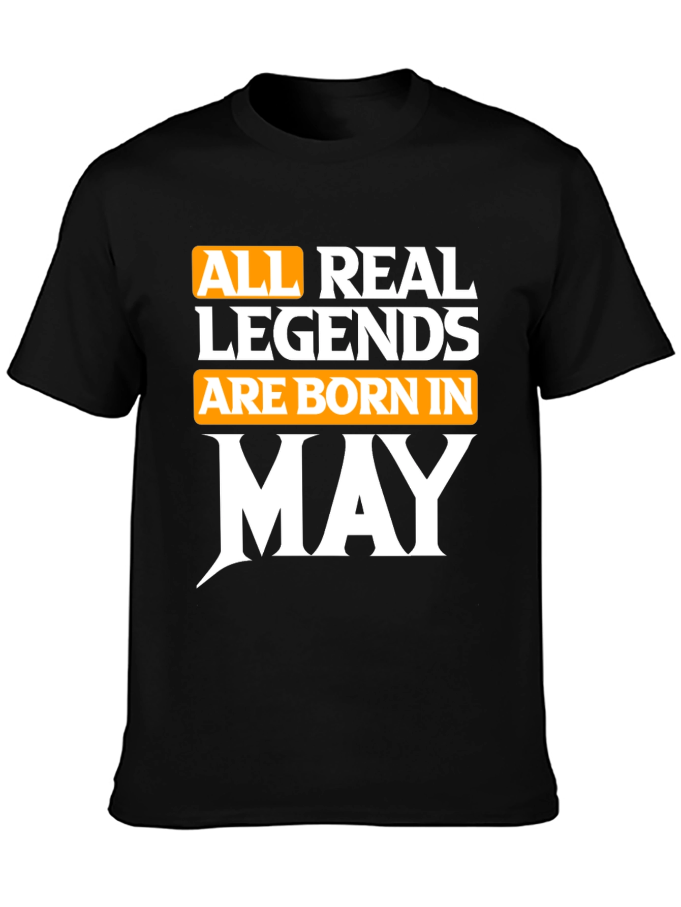 Black Born in May Legend T-Shirt view 3