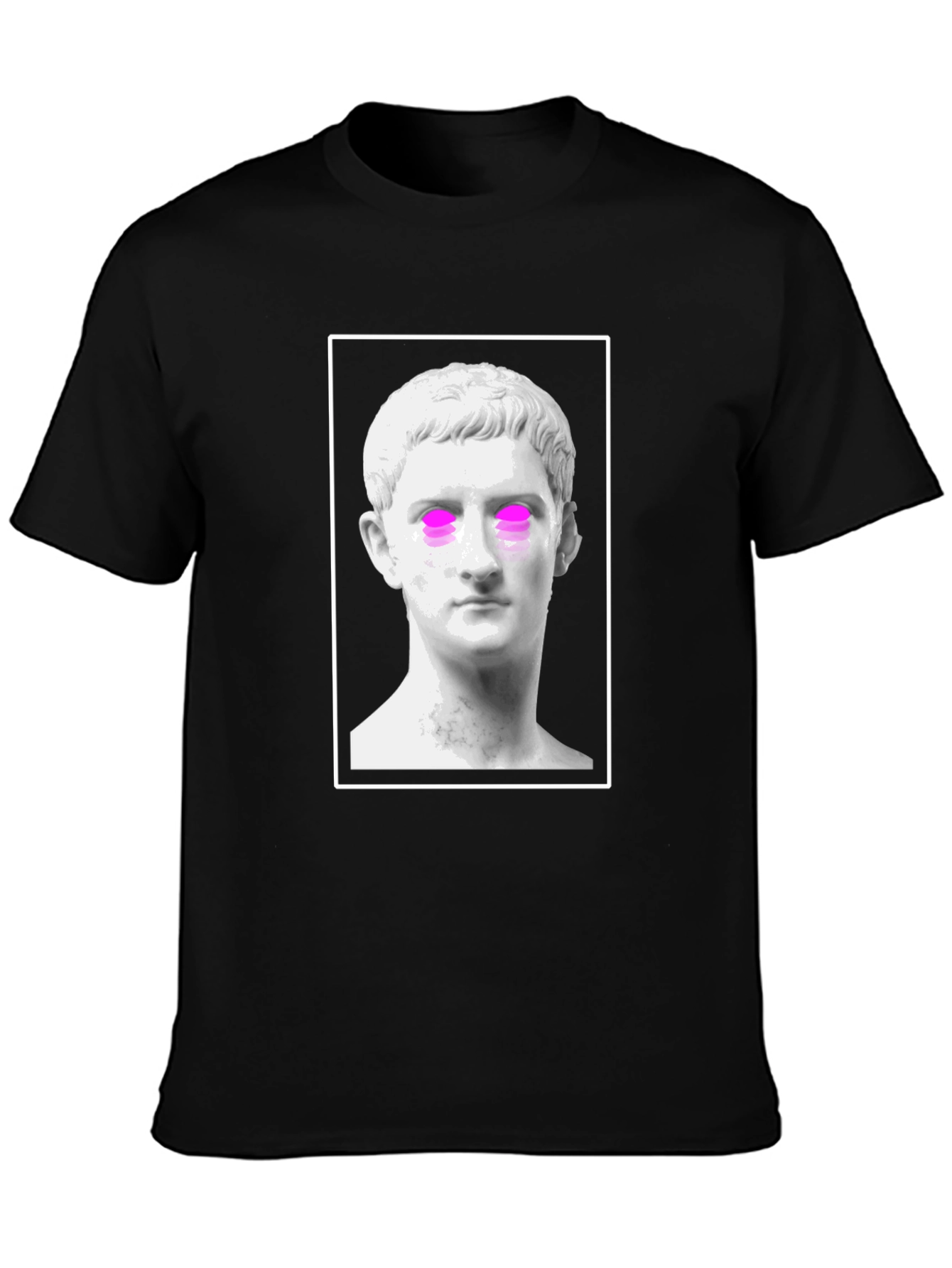 Black Statue Graphic Tee - Trendy Black T-Shirt view 3