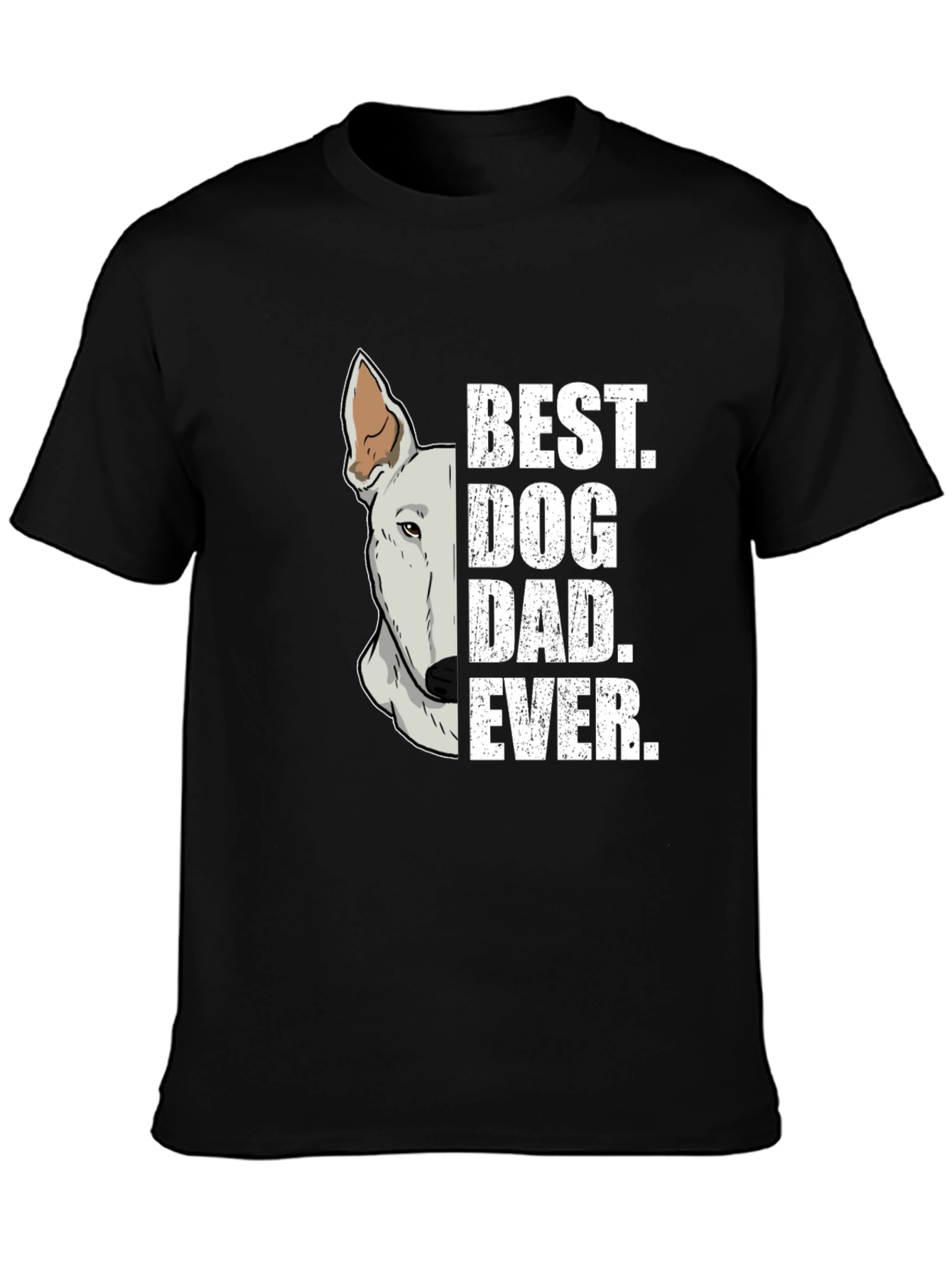 Black Best Dog Dad Ever Graphic T-Shirt view 3