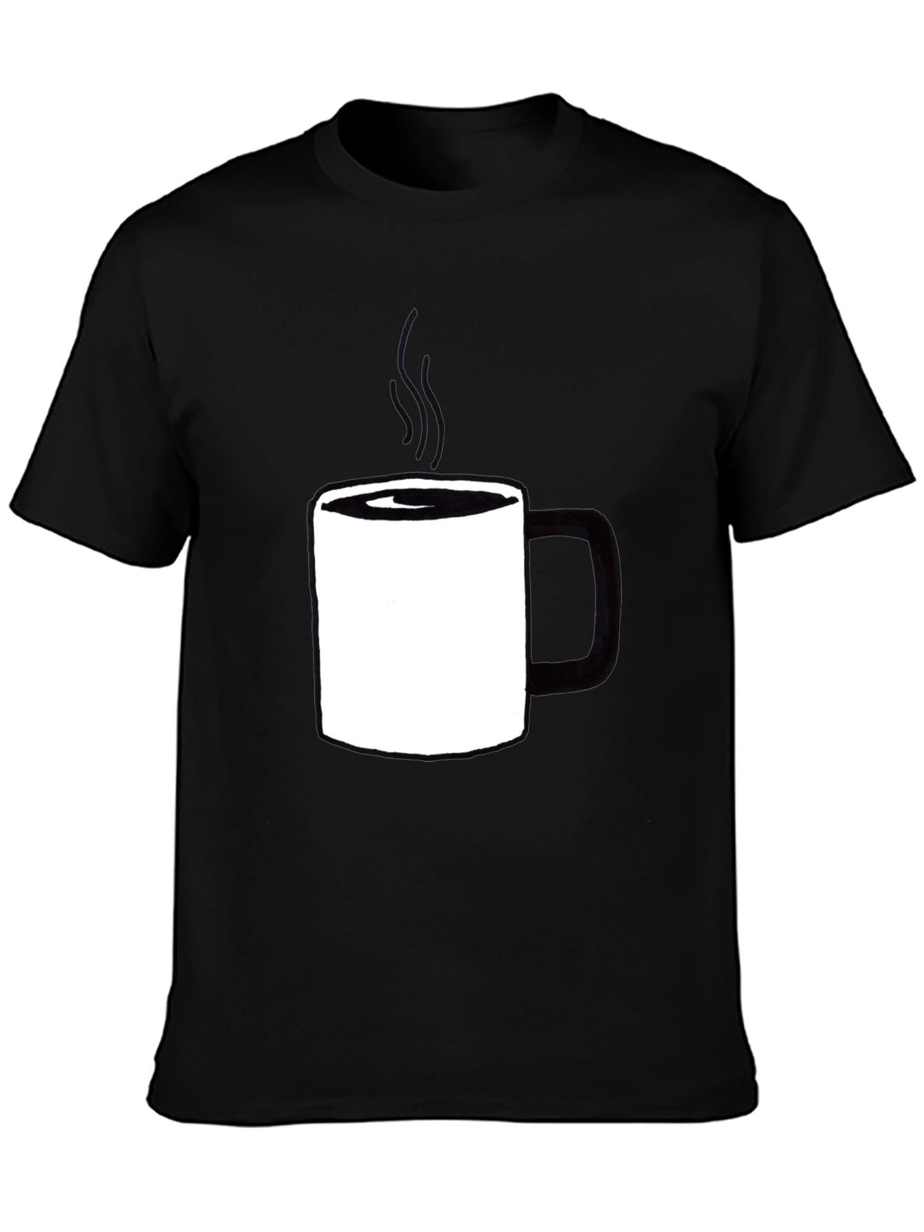 Black Coffee Mug Graphic Tee - Casual Comfort view 3