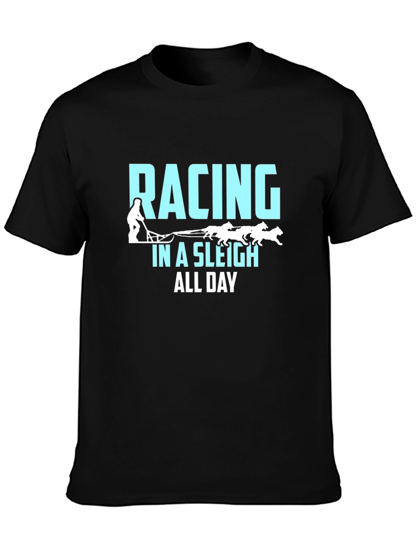 Black Racing in a Sleigh All Day Graphic Tee view 3