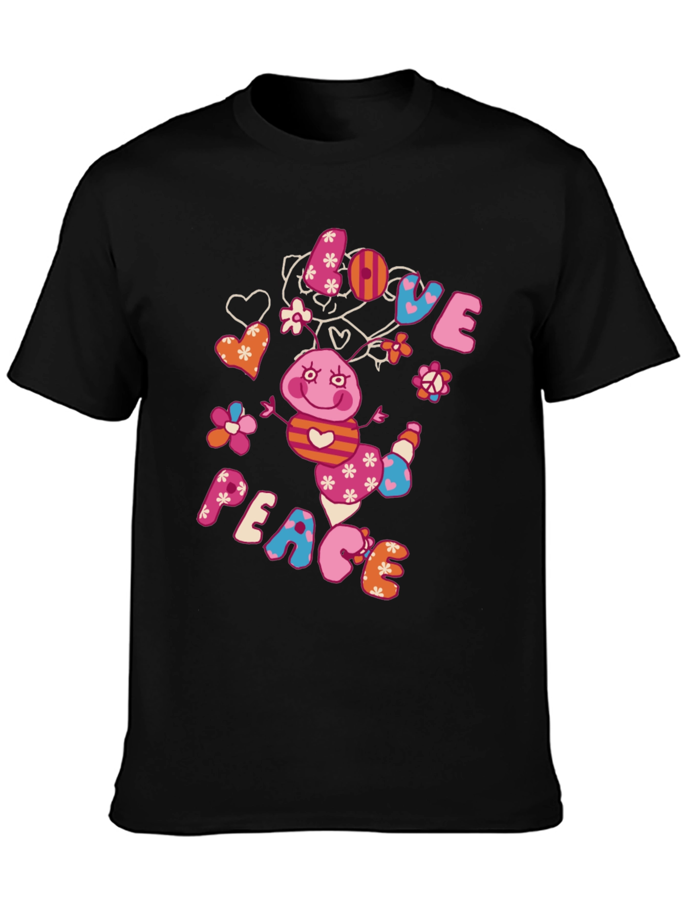 Black Love and Peace Graphic Tee view 3