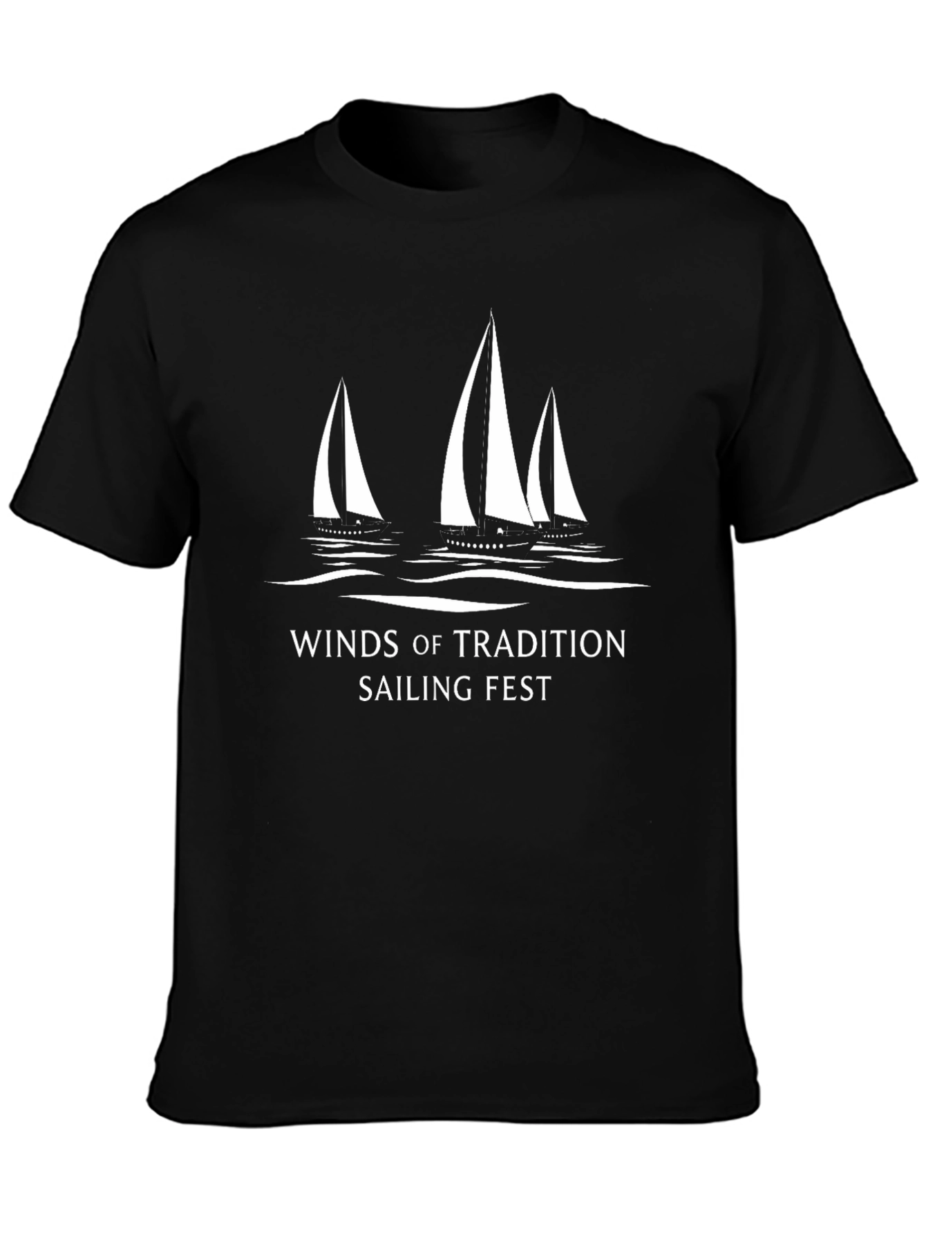 Black Winds of Tradition Sailing Fest Black T-Shirt view 3
