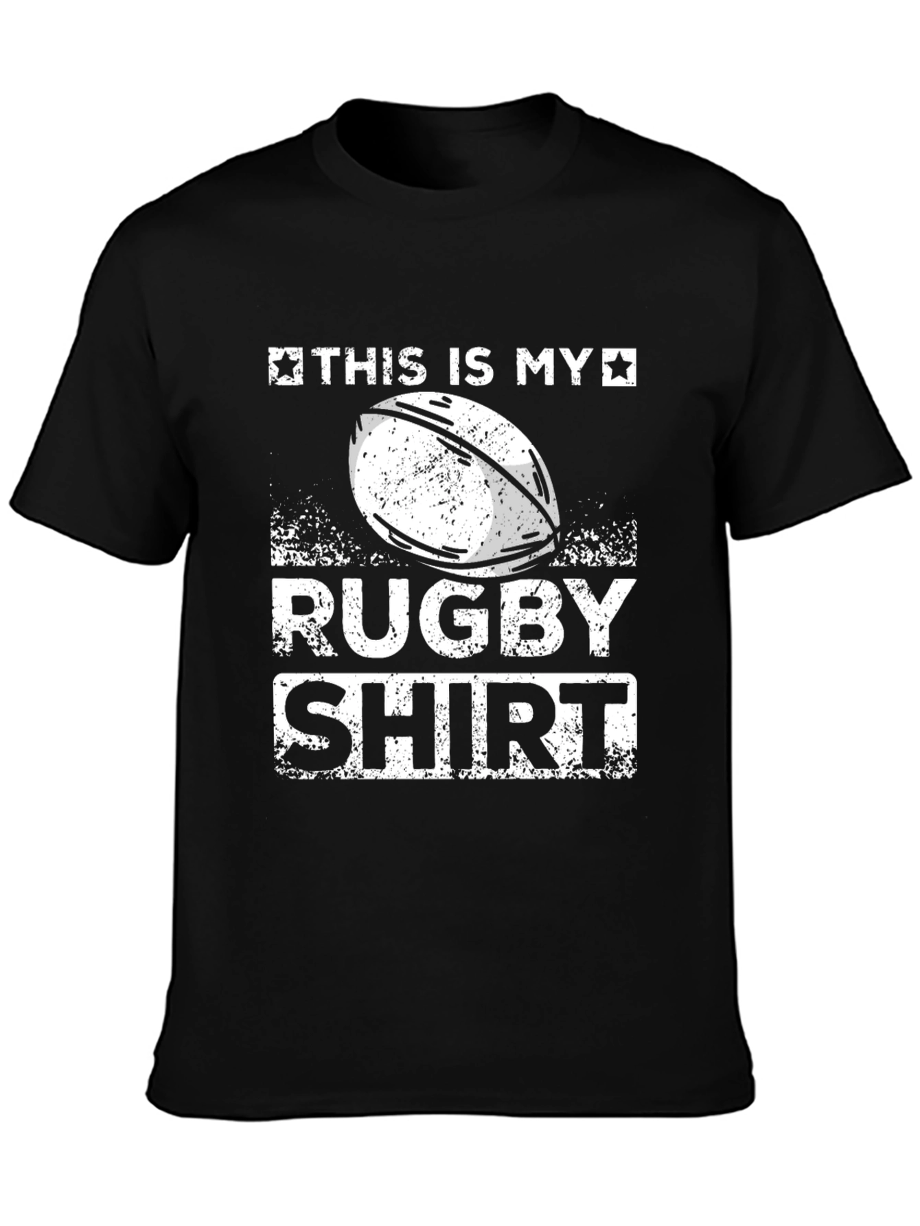 Black Rugby Shirt - This Is My Rugby Shirt T-Shirt view 3