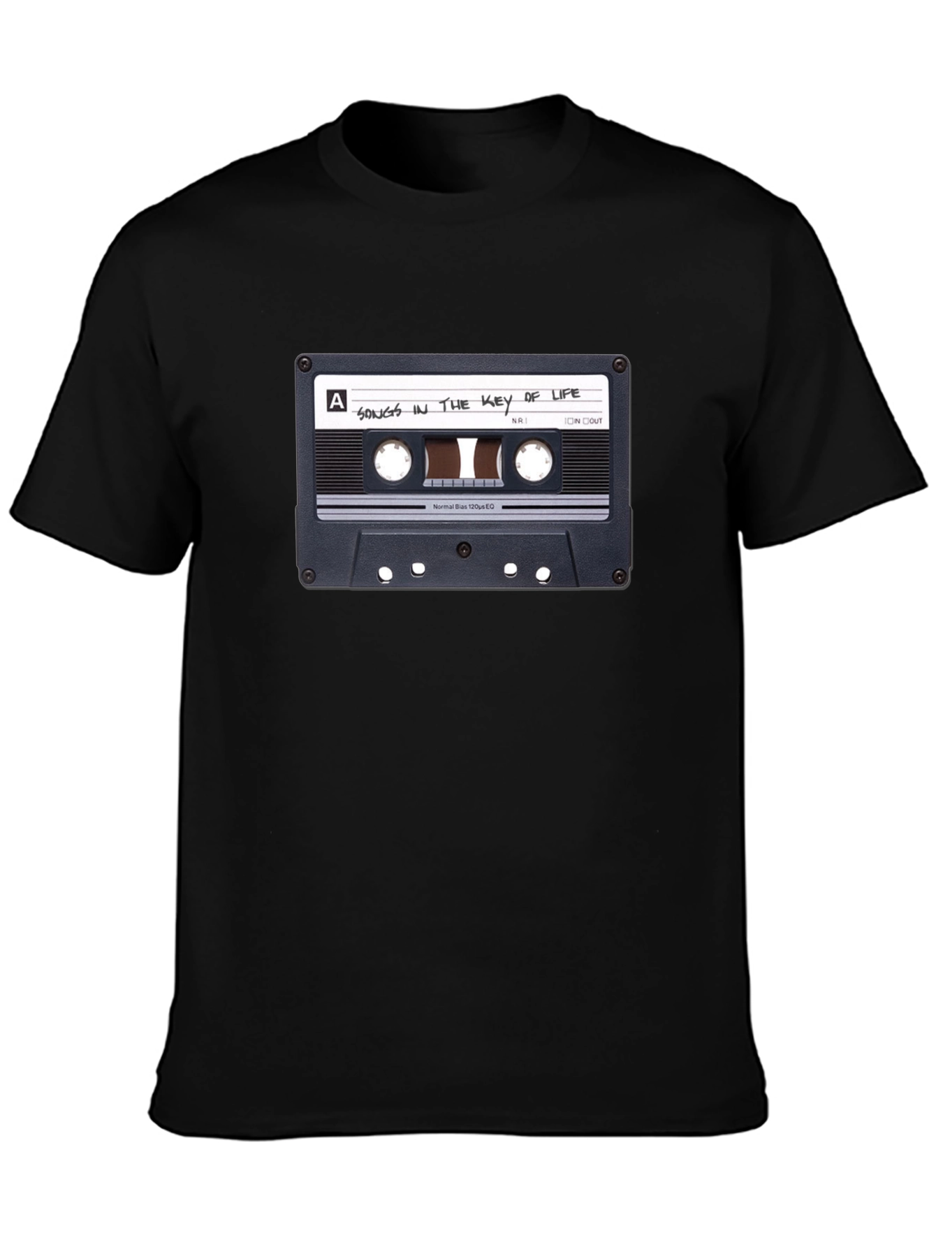 Black Songs in the Key of Life Cassette Tape Graphic T-Shirt view 3