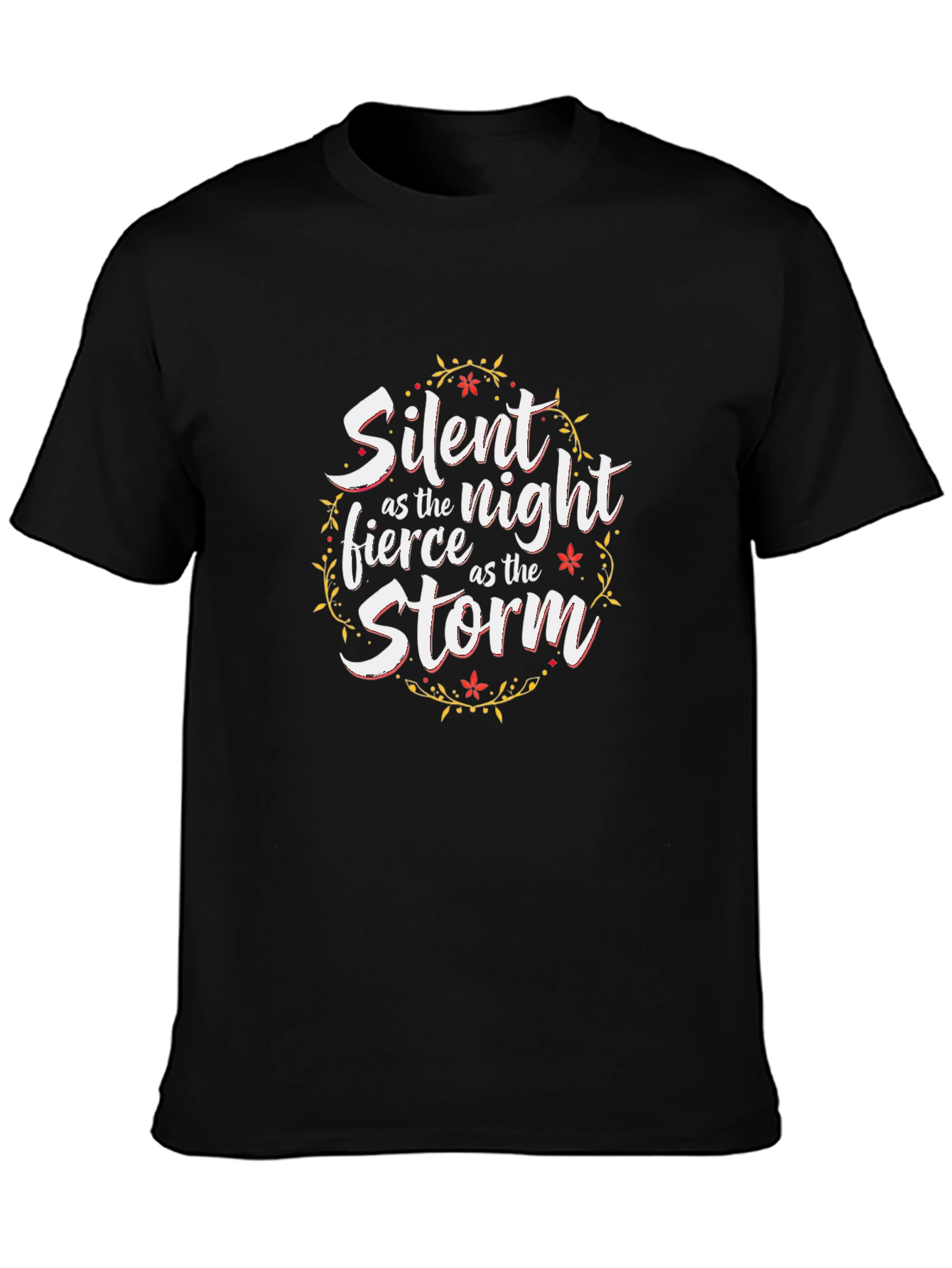 Black Silent Night Fierce Storm Graphic Tee view 3