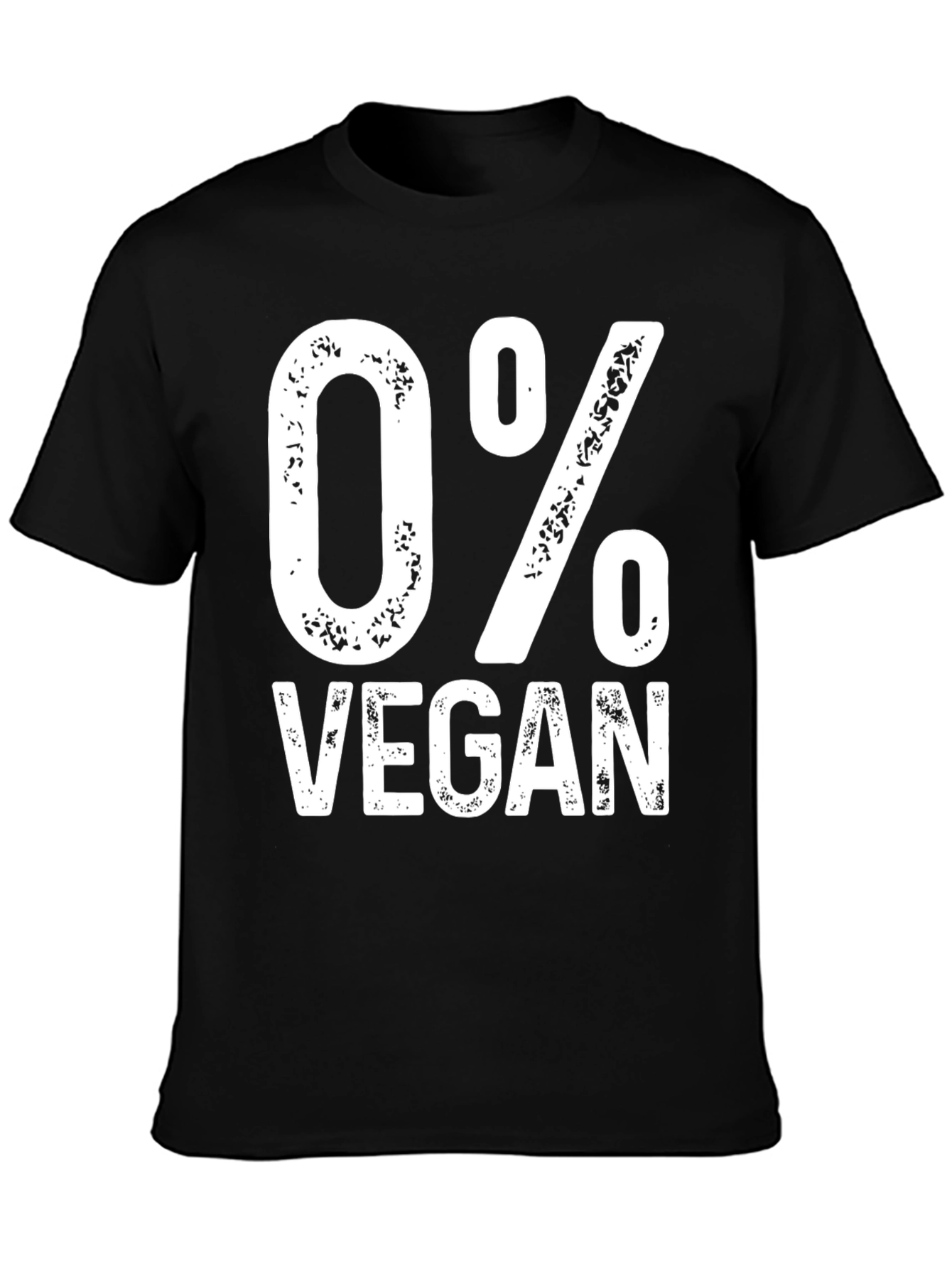 Black 0% Vegan Graphic Tee - Unisex Novelty T-Shirt view 3