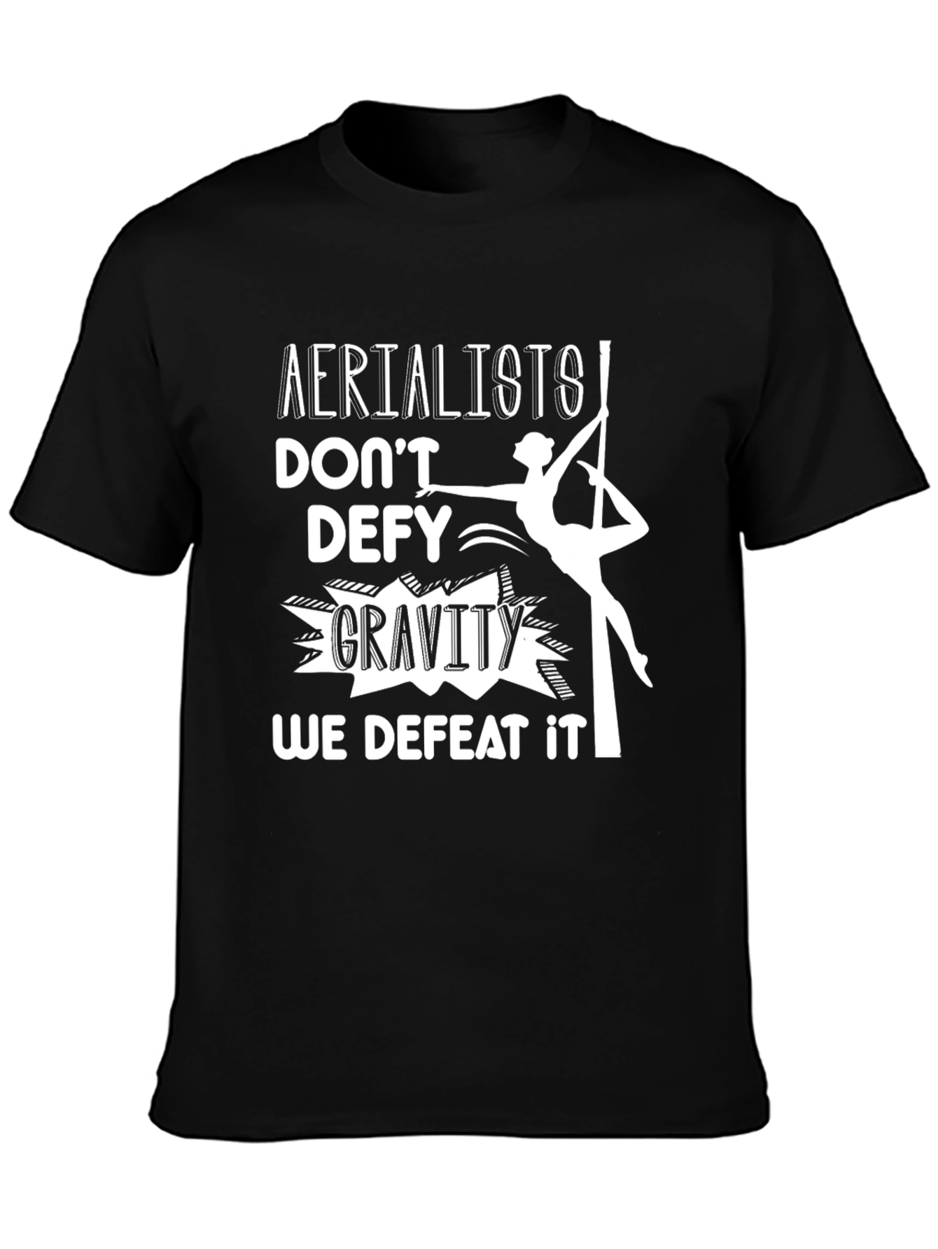 Black Aerialists Defy Gravity T-Shirt - Black view 3