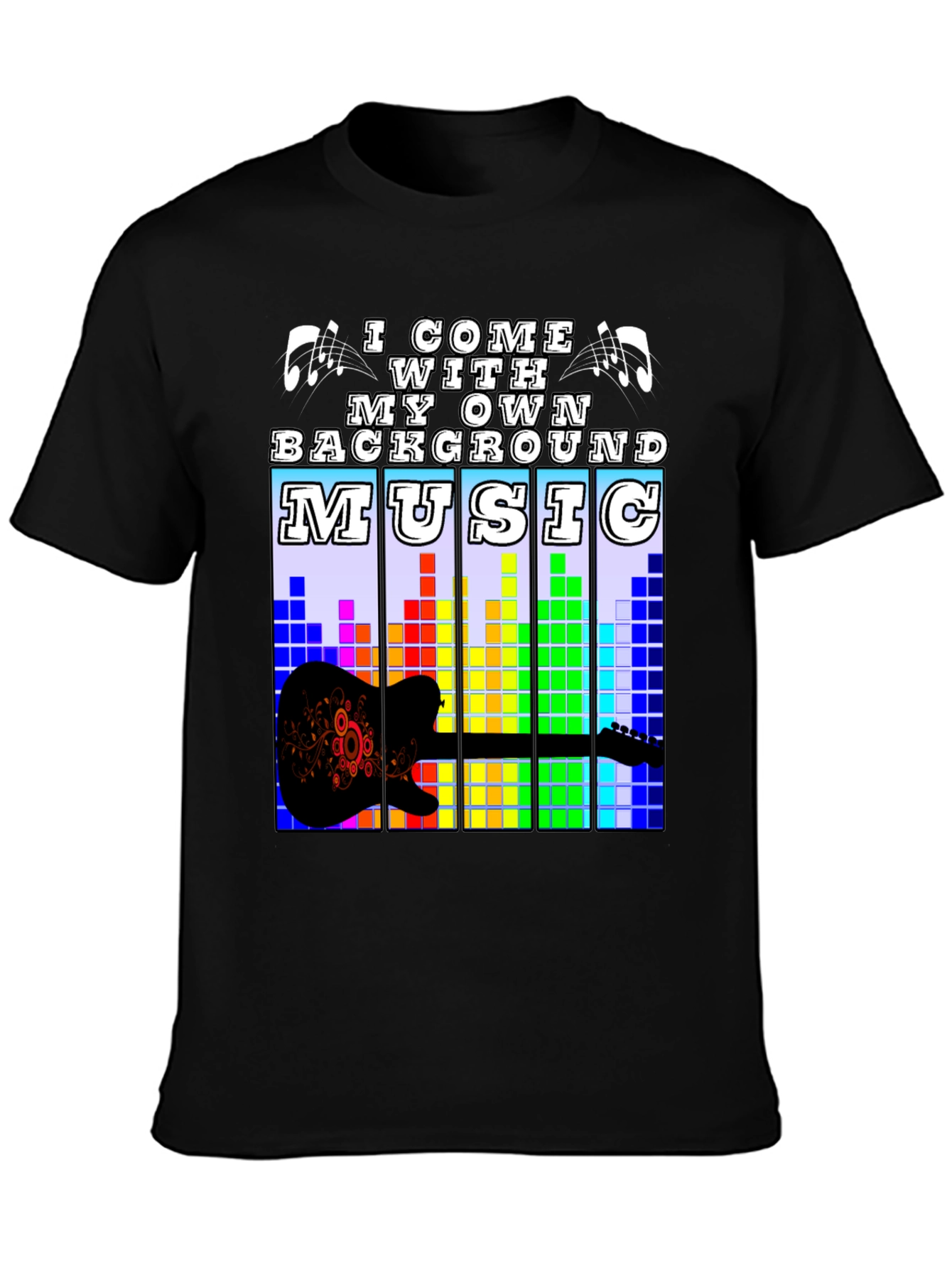 Black Music Lover's Graphic T-Shirt view 3