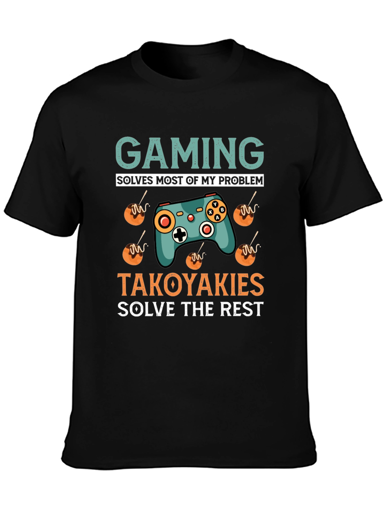 Black Gaming Solves My Problems T-Shirt view 3