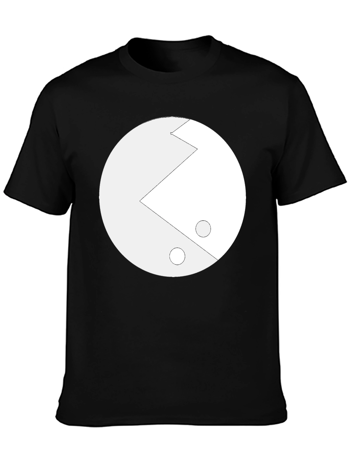 Black Minimalist Graphic Tee - Retro Arcade Design view 3