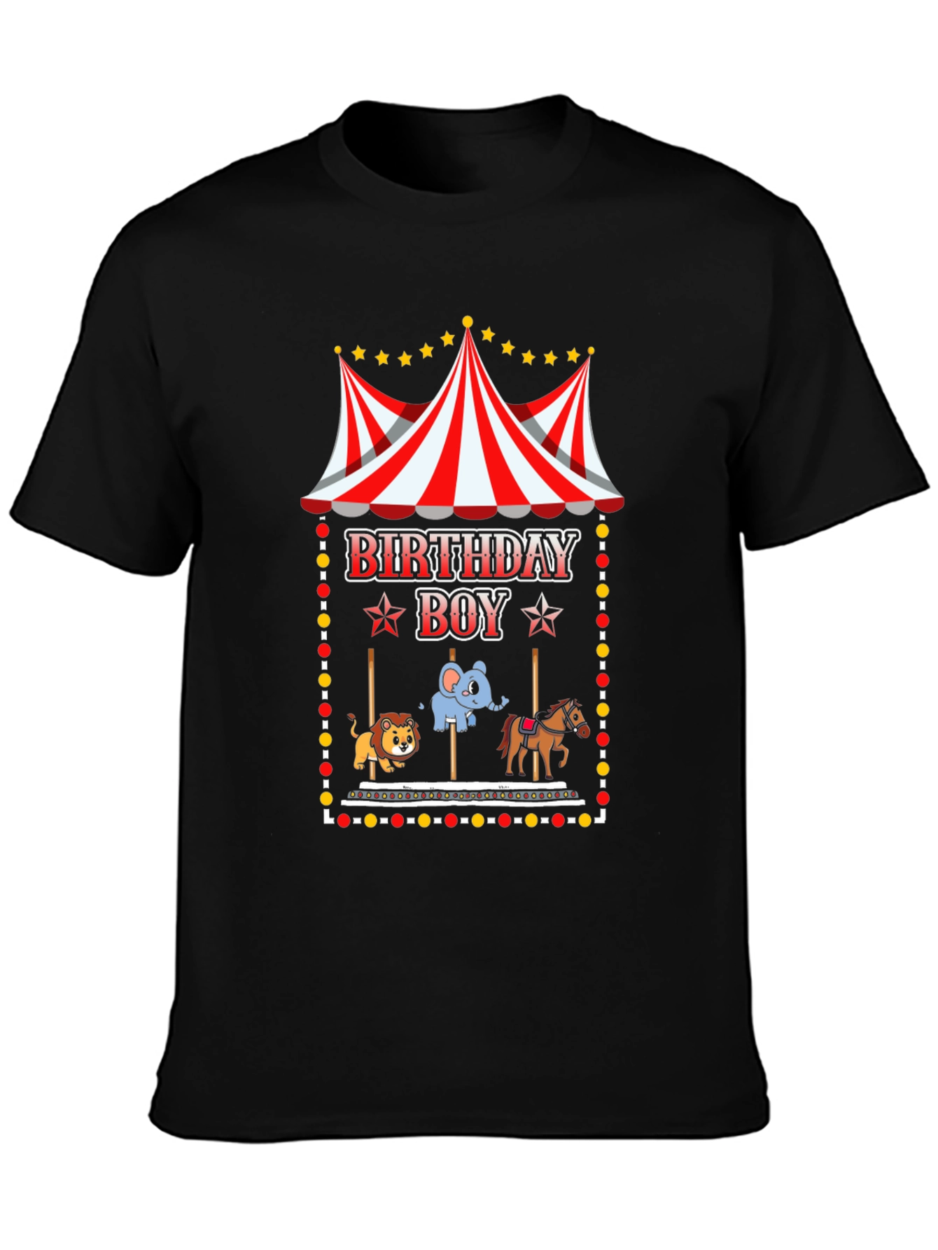 Black Birthday Boy Circus T-Shirt view 3