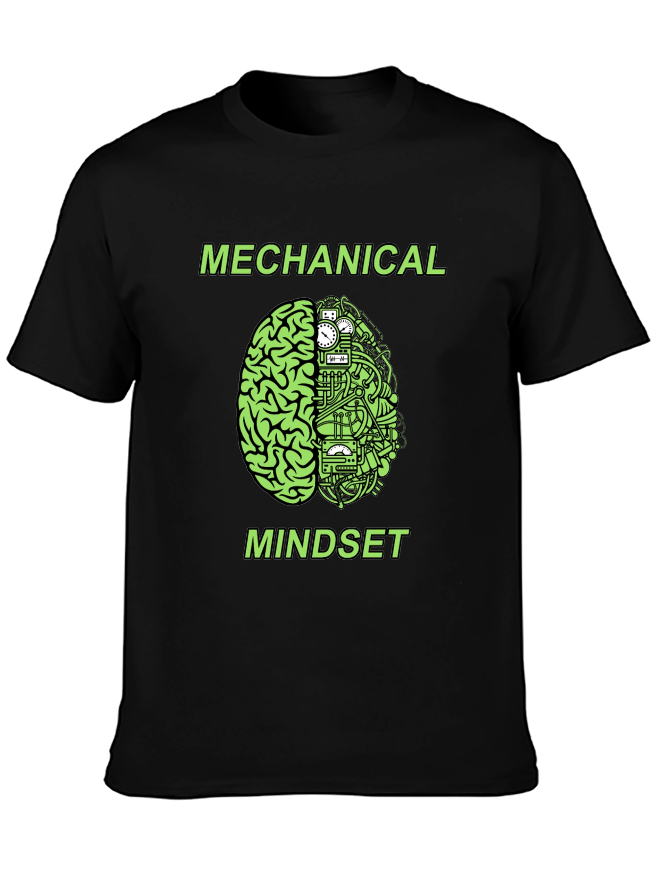 Black Mechanical Mindset Graphic T-Shirt view 3