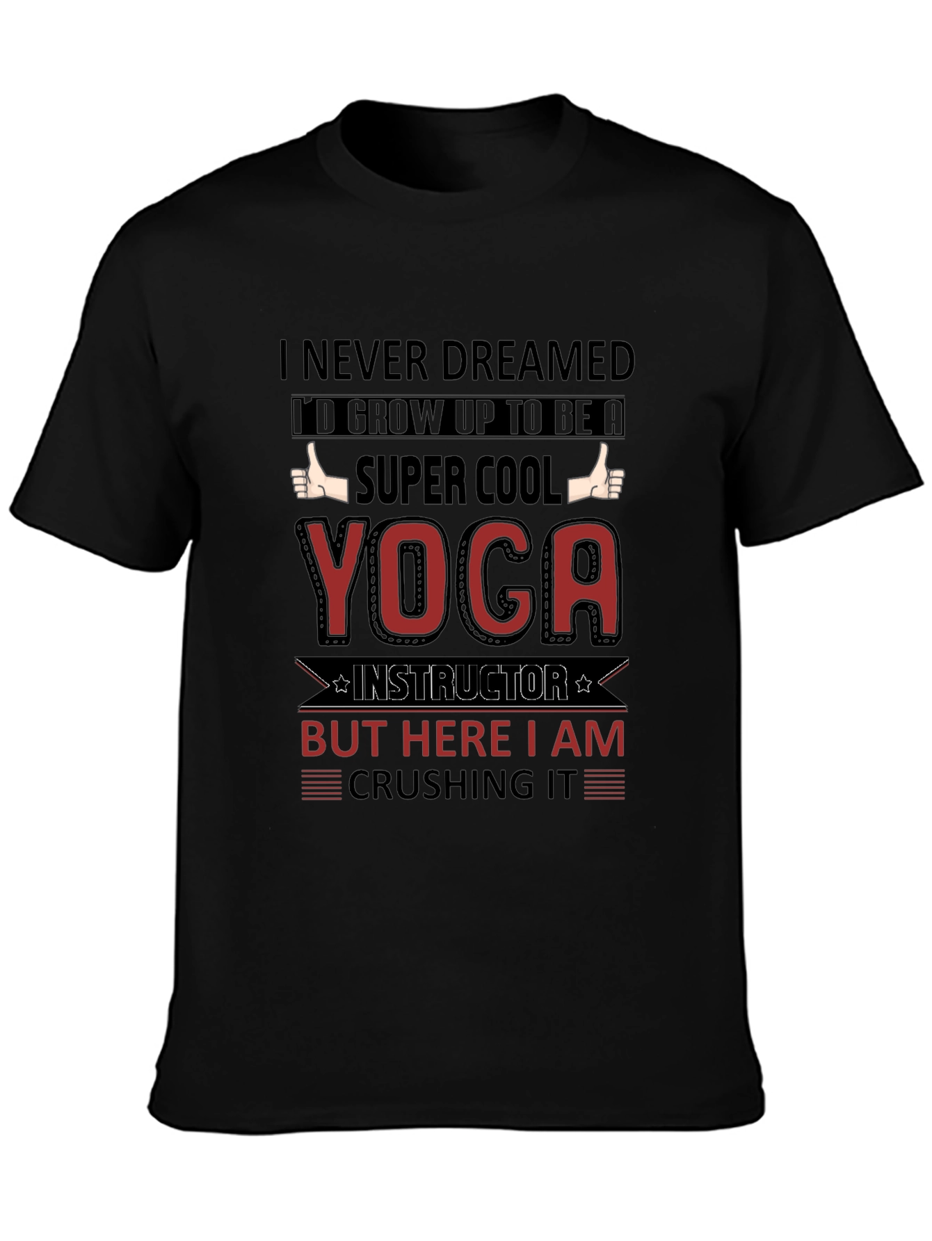 Black Super Cool Yoga Instructor T-Shirt view 3
