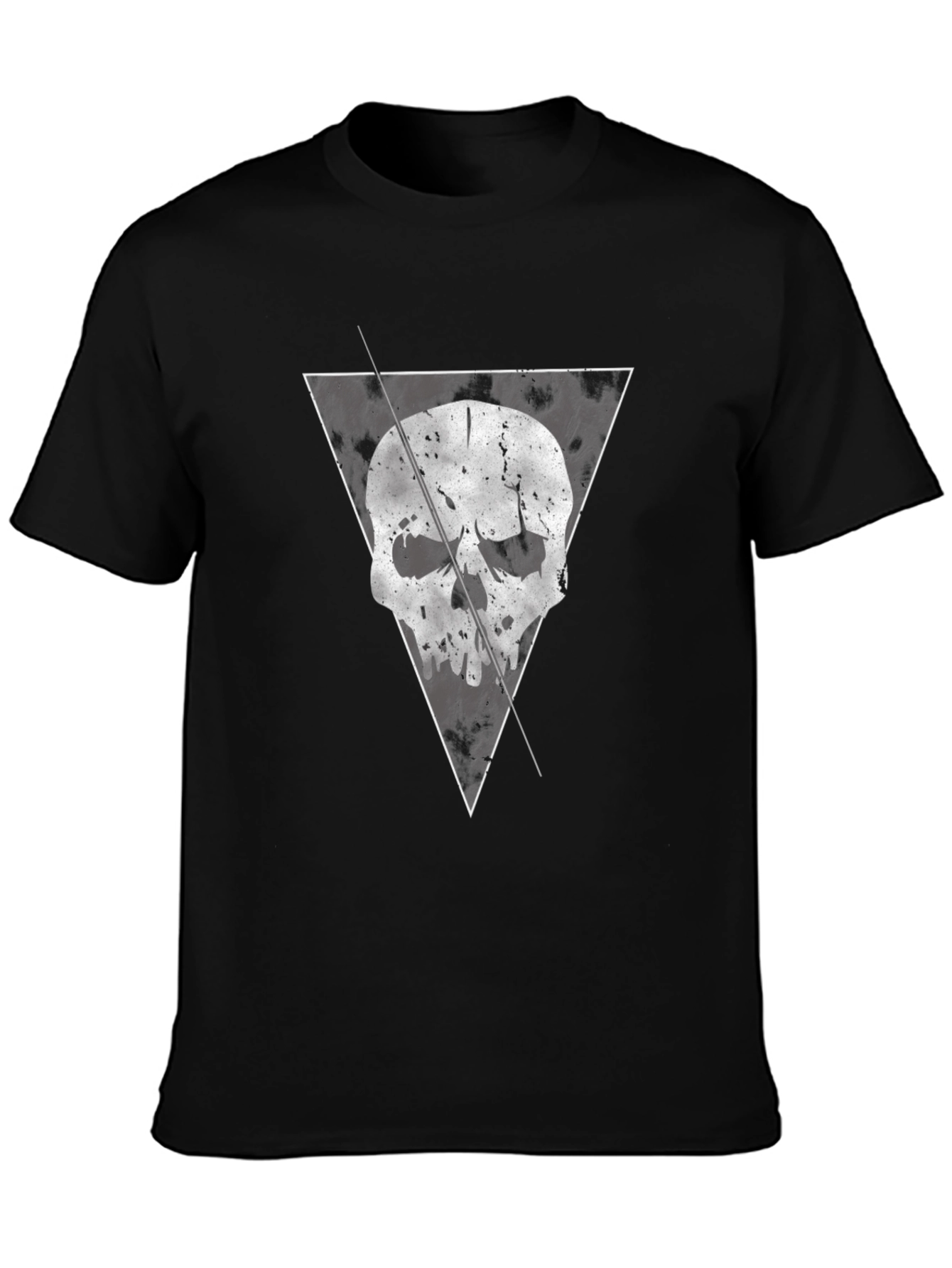 Black Skull Graphic Tee - Modern Edgy Design view 3