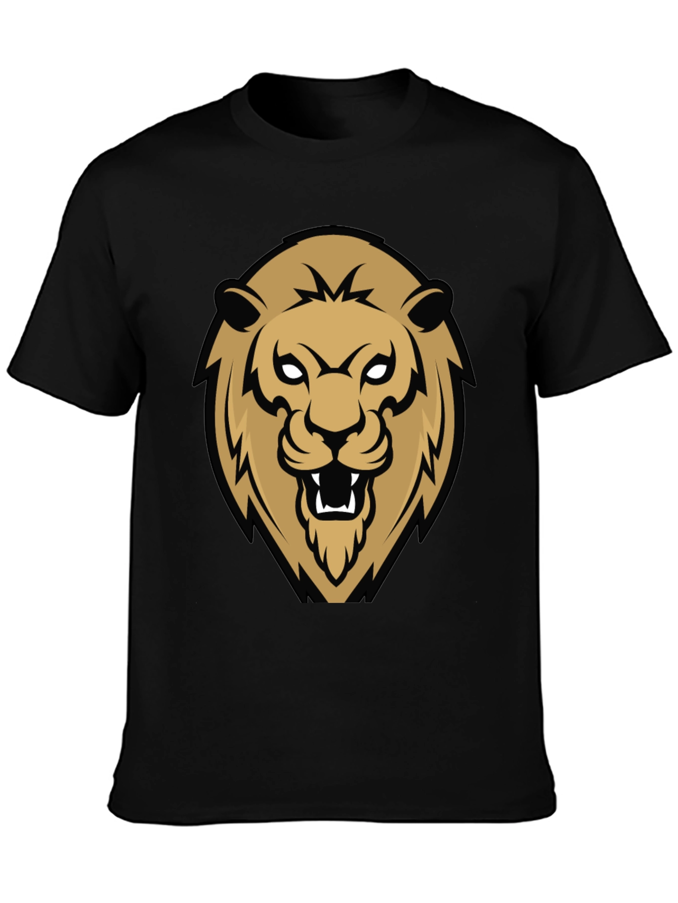 Black Lion Graphic Black T-Shirt view 3