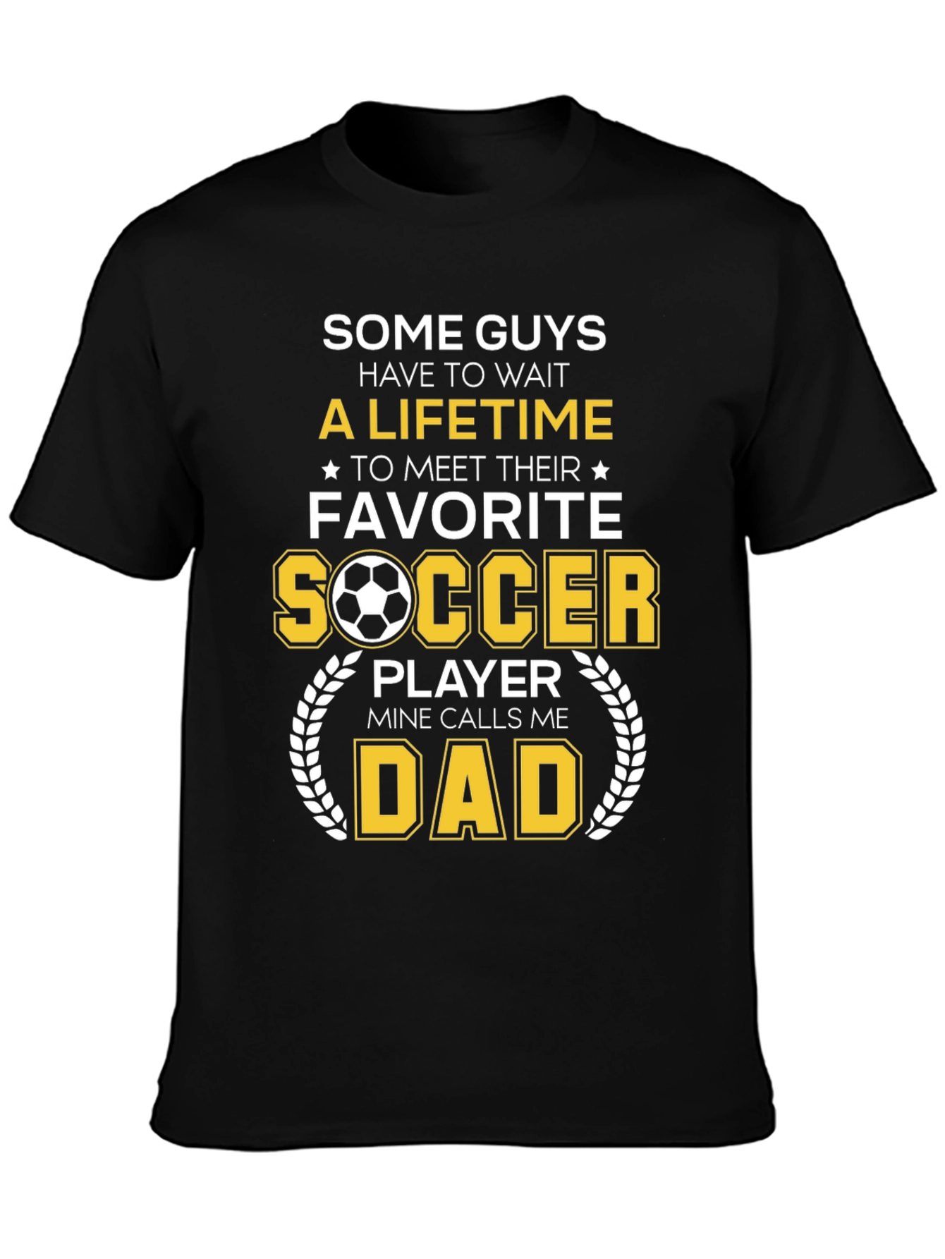 Black Soccer Dad Graphic Tee - Gift for Soccer Players view 3