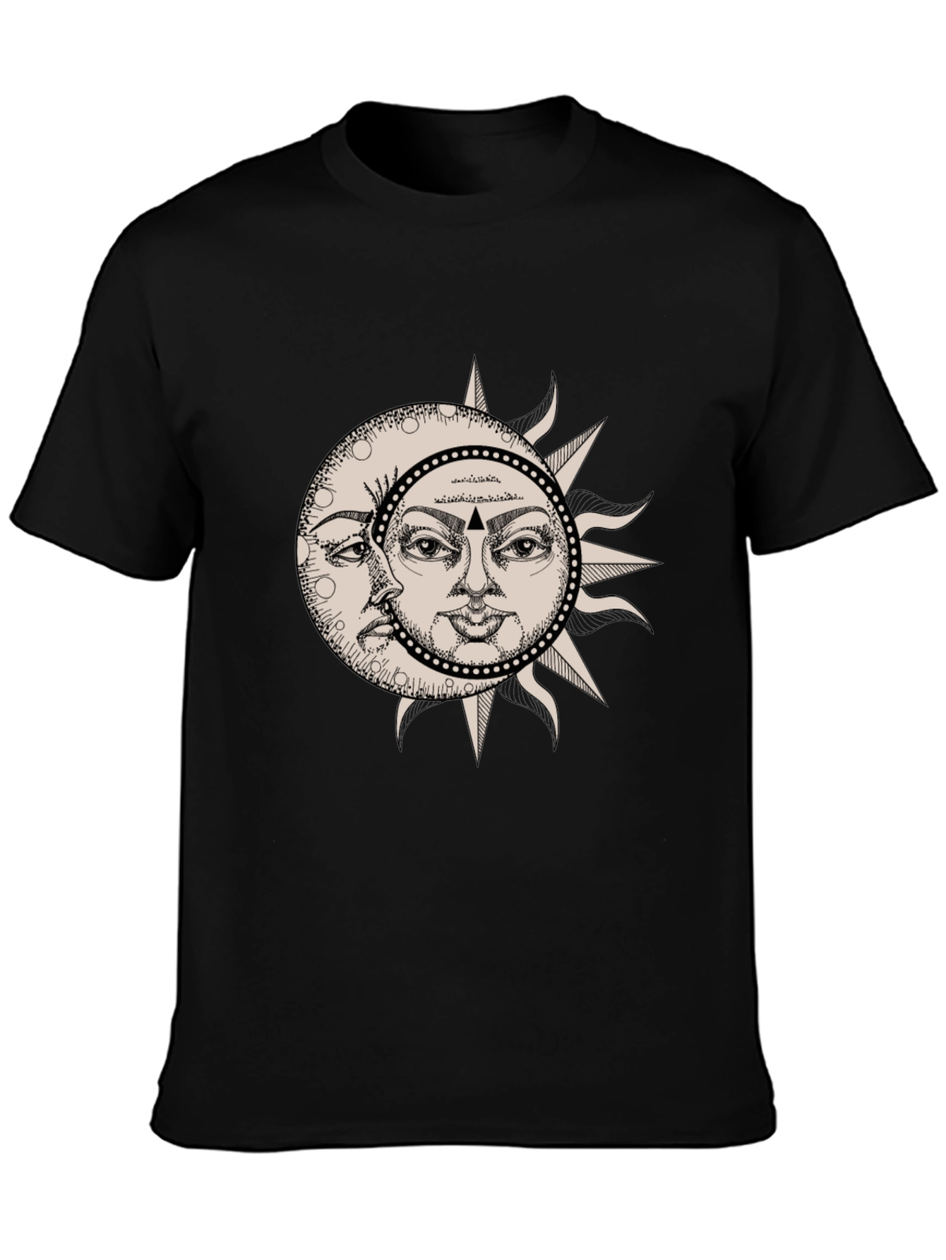 Black Celestial Sun and Moon Graphic Tee view 3
