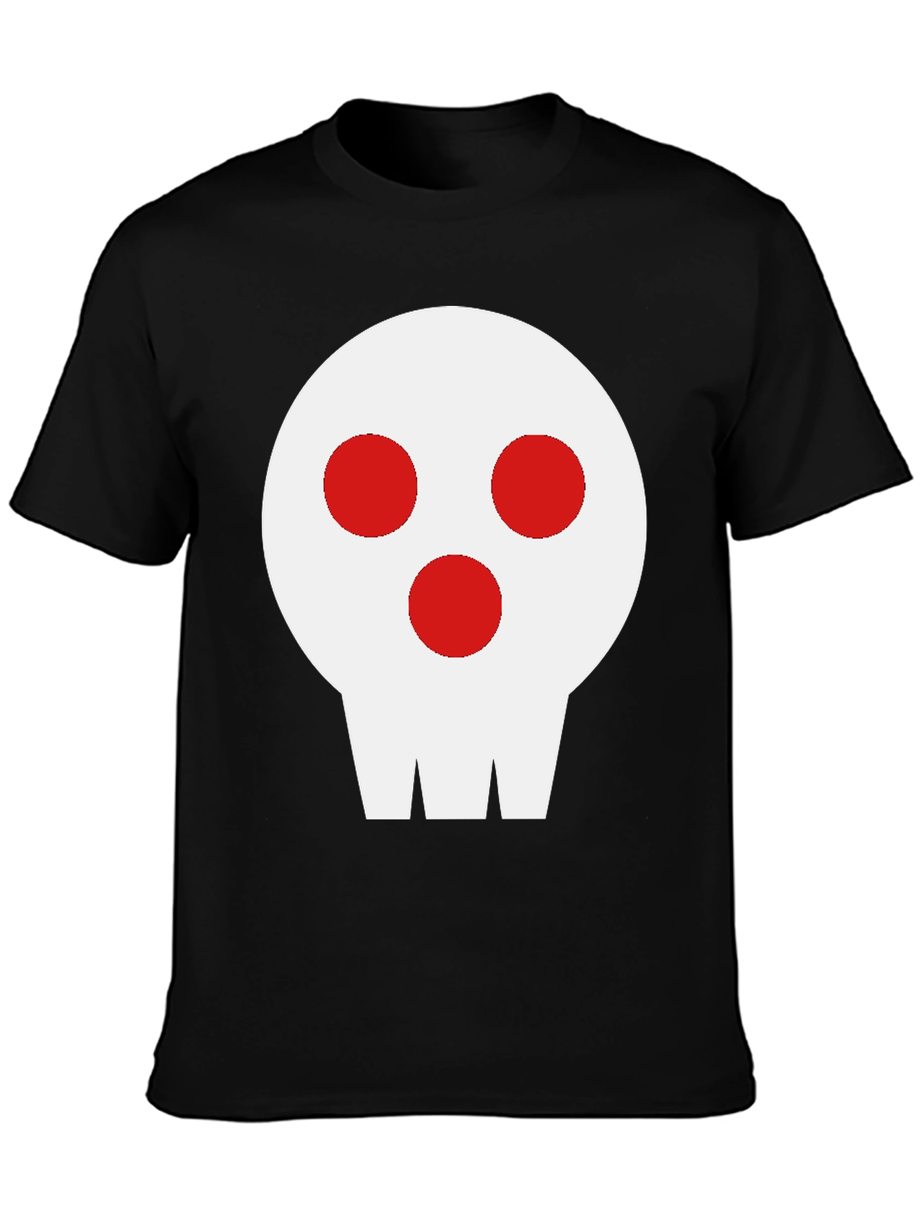 Black Skull Graphic Tee - Black Cotton Blend view 3