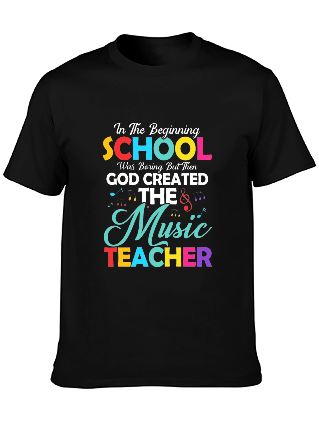 Black Music Teacher T-Shirt - School Inspiration view 3