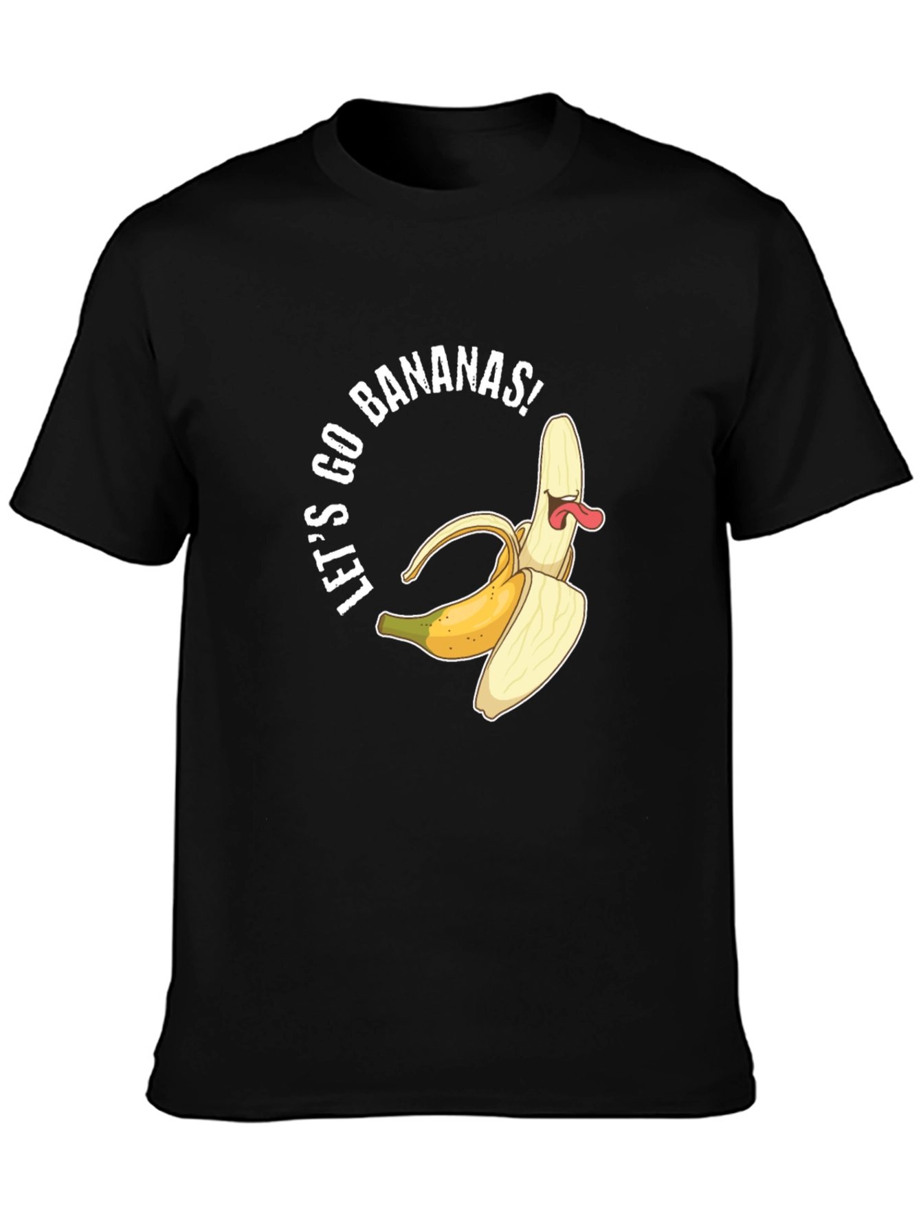 Black Let's Go Bananas Black Graphic Tee view 3