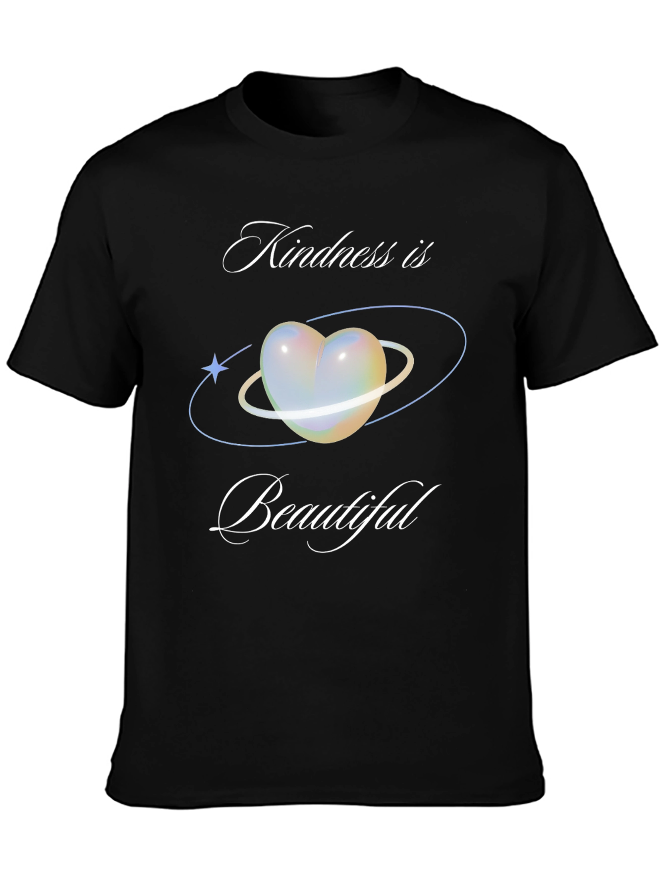 Black Kindness is Beautiful Graphic T-Shirt view 3